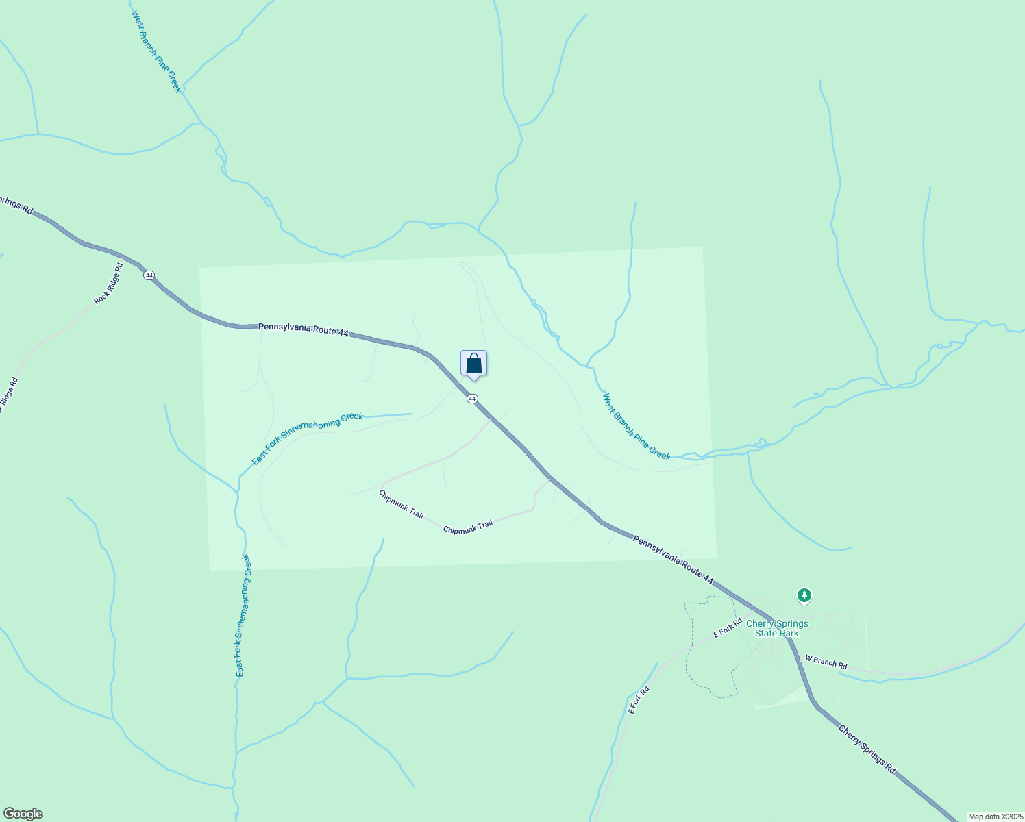 map of restaurants, bars, coffee shops, grocery stores, and more near Coudersport-Jersey Shore Highway in Coudersport