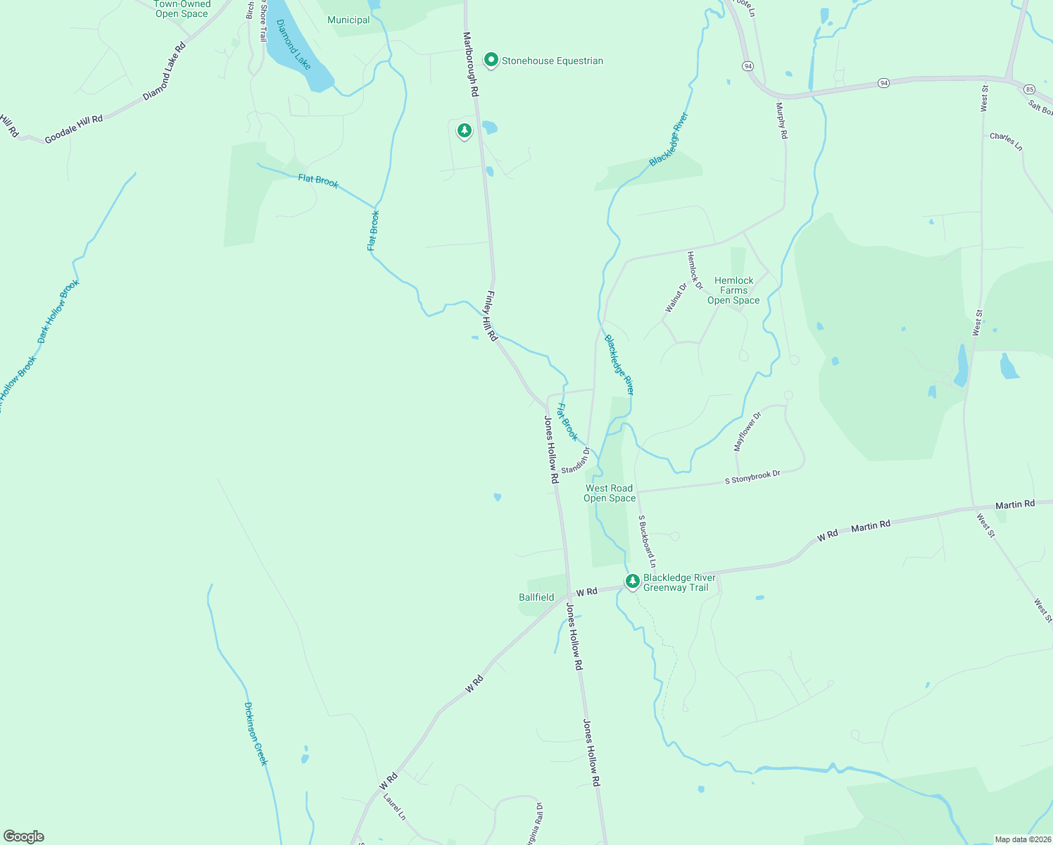 map of restaurants, bars, coffee shops, grocery stores, and more near 7 Finley Hill Road in Marlborough