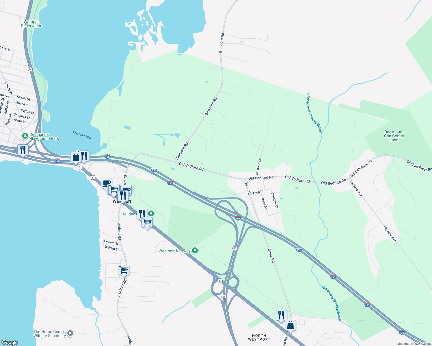Old Bedford Road, Westport MA Walk Score