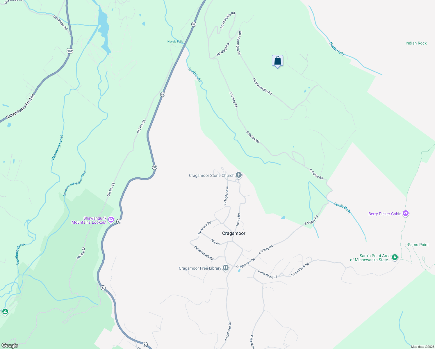 map of restaurants, bars, coffee shops, grocery stores, and more near 412 Hillside Road in Pine Bush