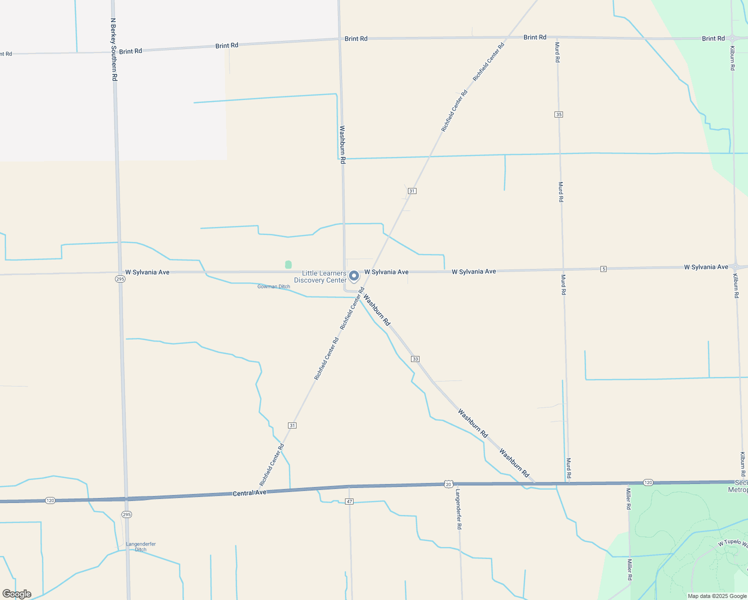 map of restaurants, bars, coffee shops, grocery stores, and more near 3884 Washburn Rd in Berkey