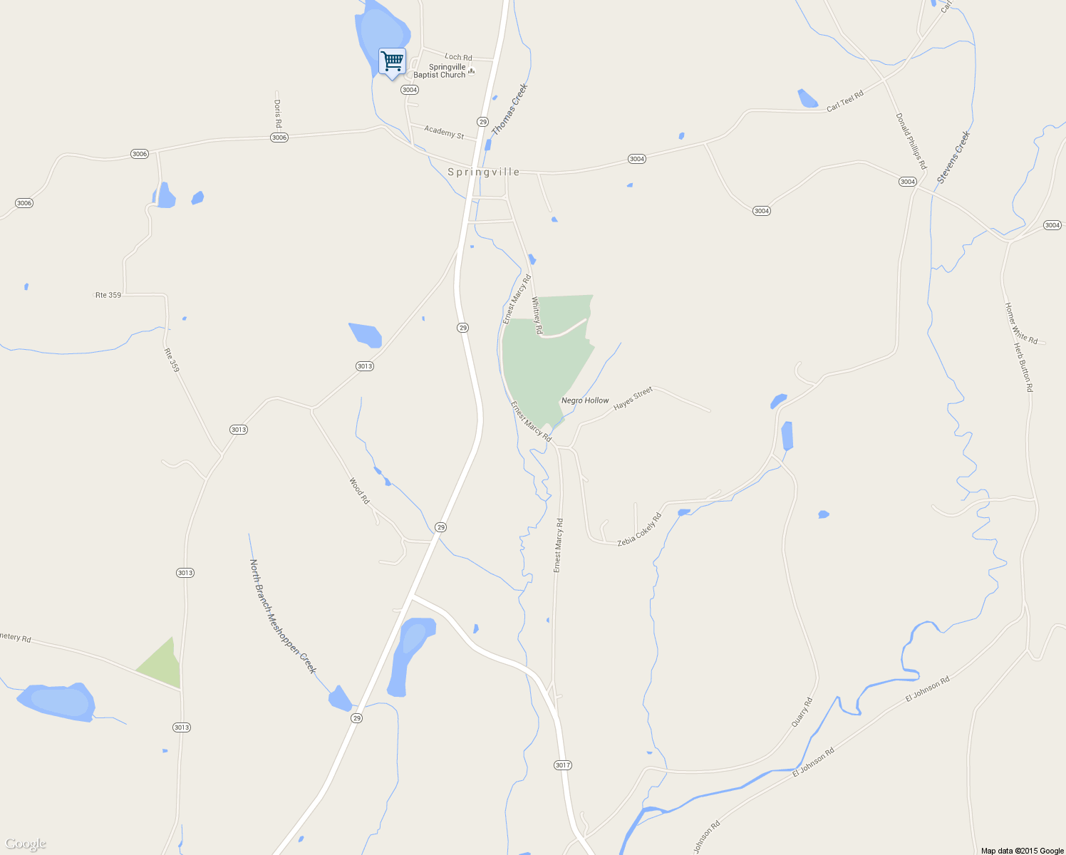 map of restaurants, bars, coffee shops, grocery stores, and more near Ernest Marcy Road in Susquehanna