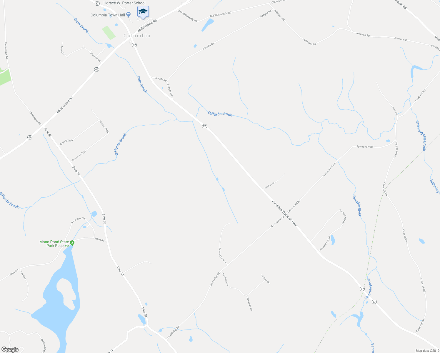 map of restaurants, bars, coffee shops, grocery stores, and more near 448 Route 87 in Columbia