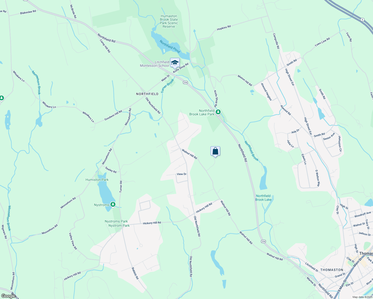 map of restaurants, bars, coffee shops, grocery stores, and more near 784 Walnut Hill Road in Thomaston
