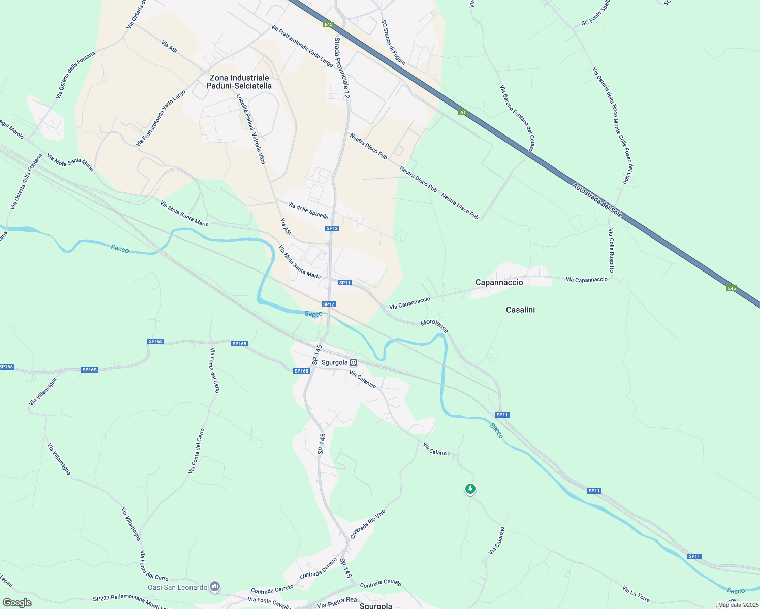 map of restaurants, bars, coffee shops, grocery stores, and more near 2 Via Capannaccio in Provincia di Frosinone