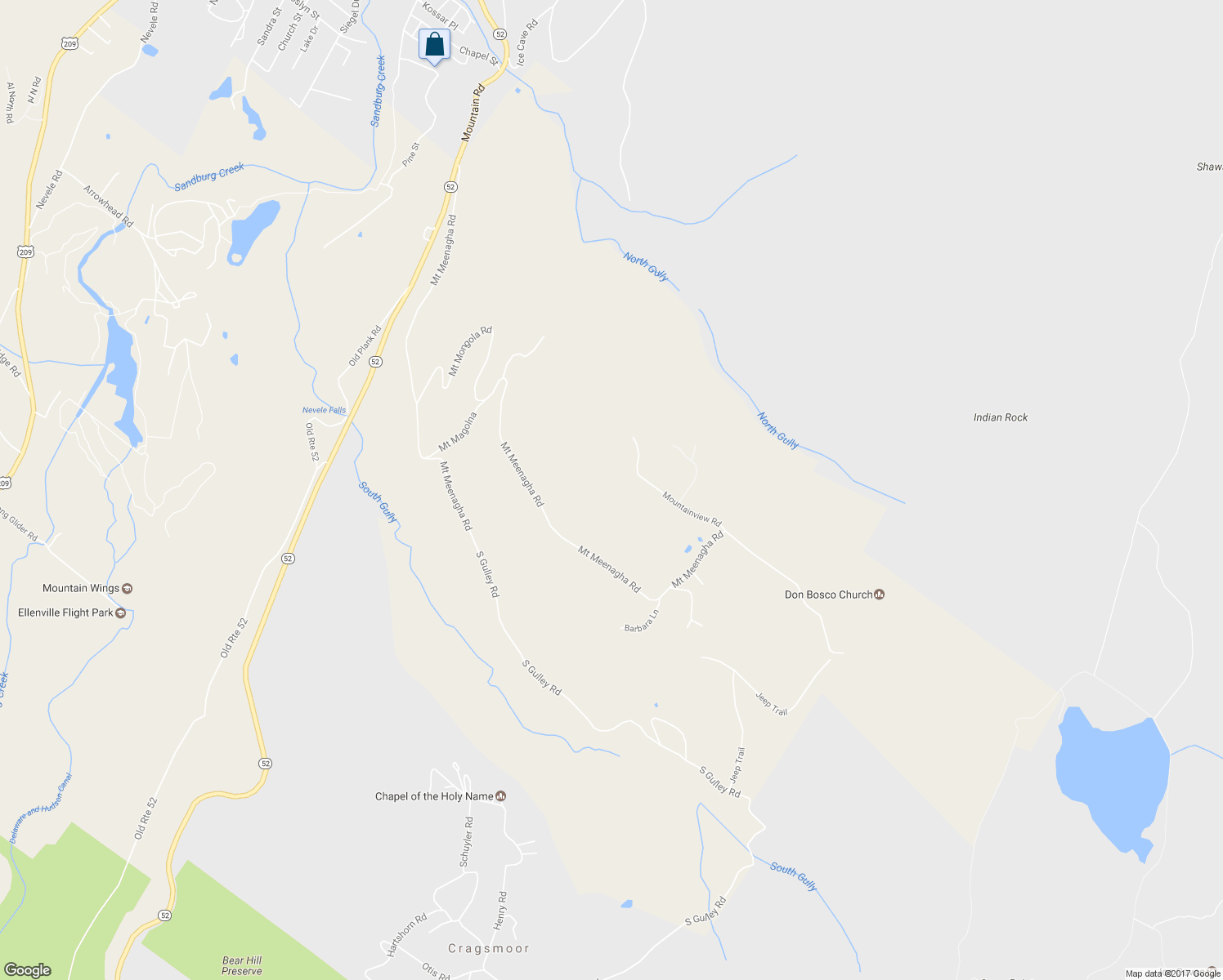 map of restaurants, bars, coffee shops, grocery stores, and more near 37 Mountainview Rd in Ellenville
