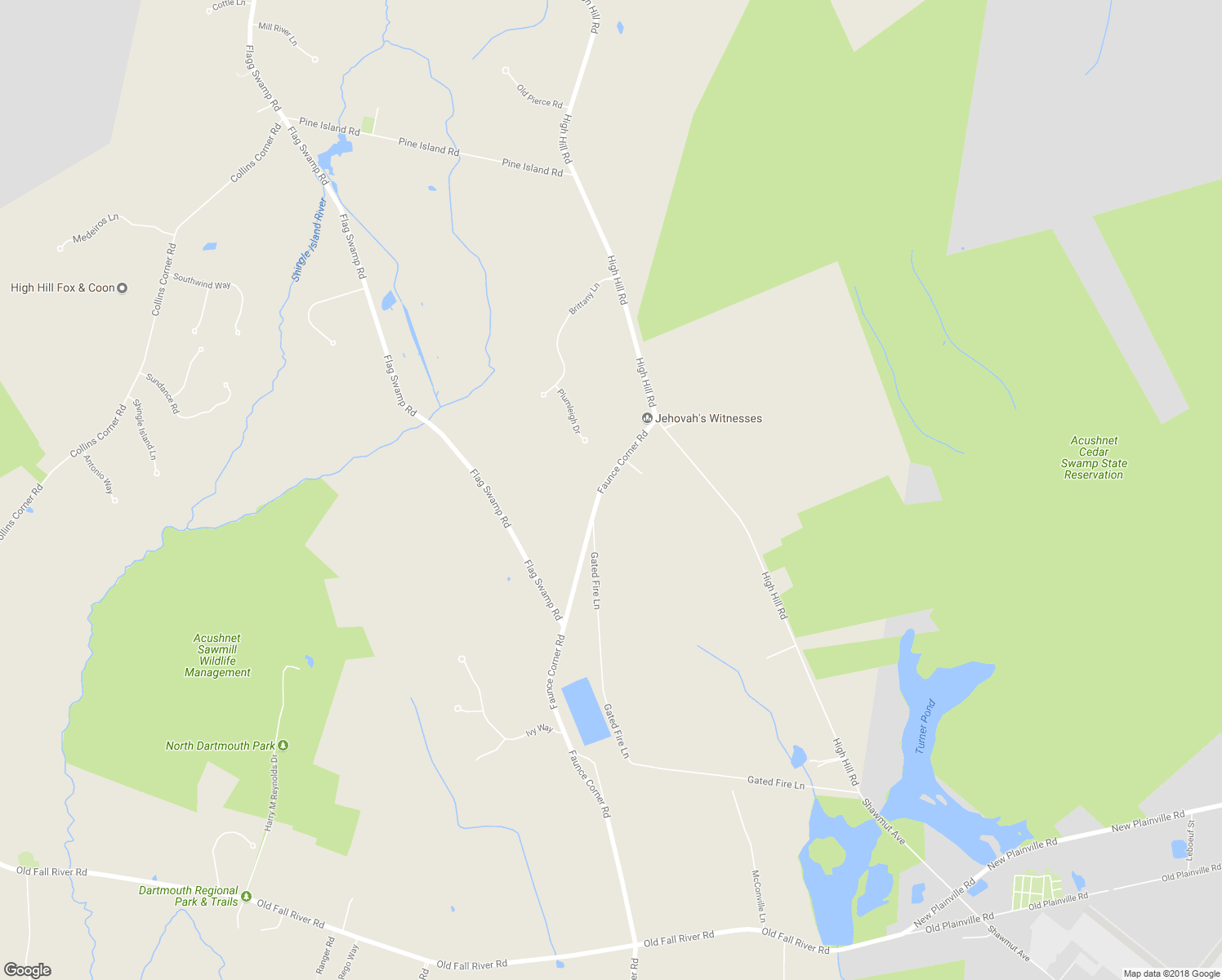 map of restaurants, bars, coffee shops, grocery stores, and more near 1015 Faunce Corner Road in Dartmouth