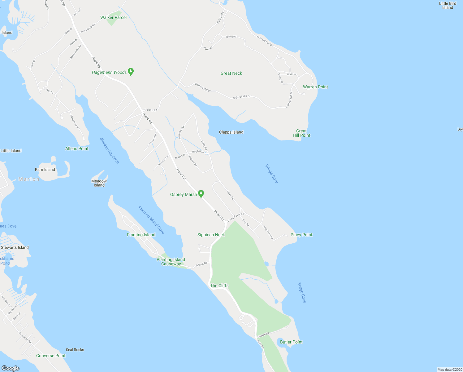 map of restaurants, bars, coffee shops, grocery stores, and more near 81 Cove Circle in Marion
