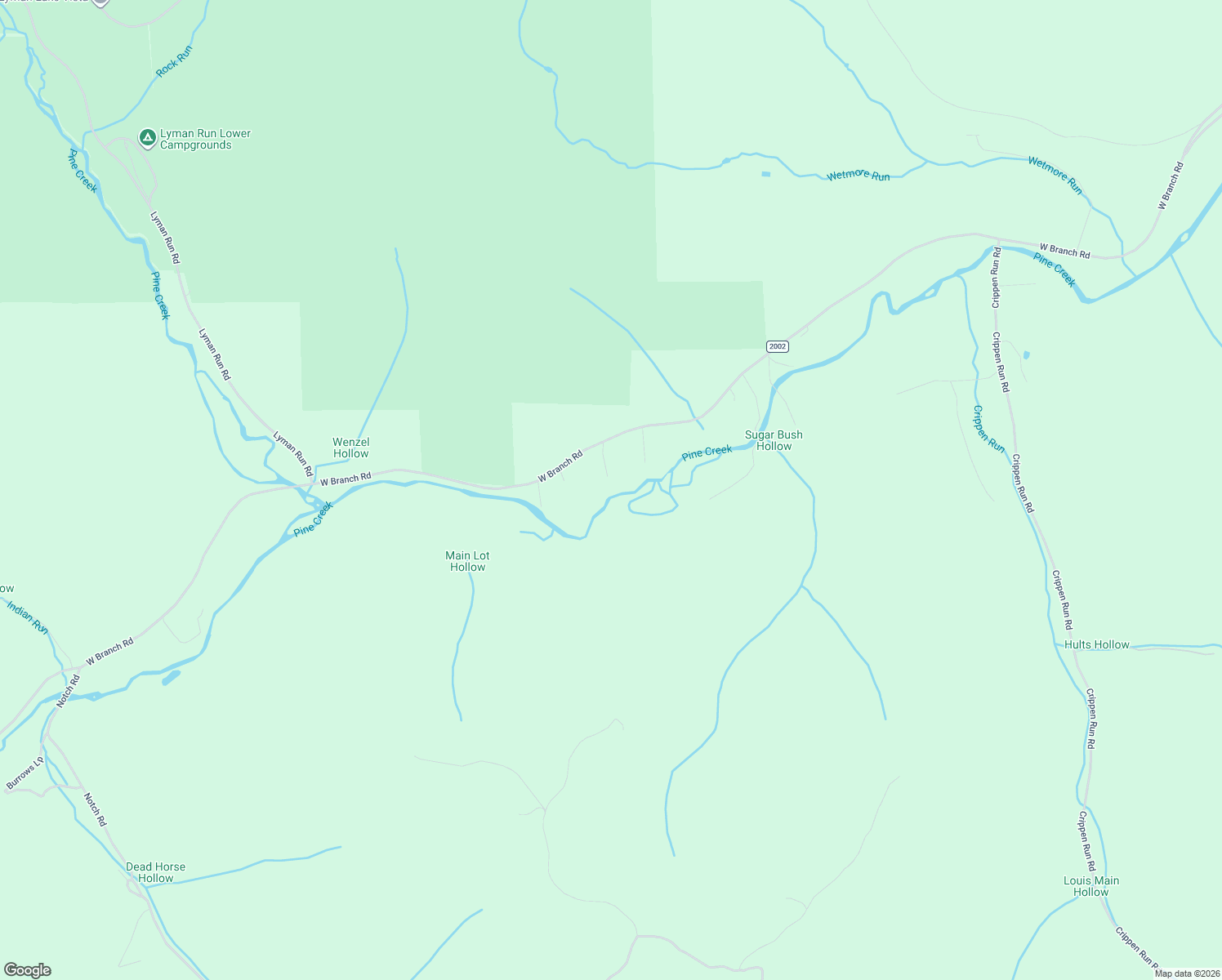 map of restaurants, bars, coffee shops, grocery stores, and more near 783 West Branch Road in Galeton