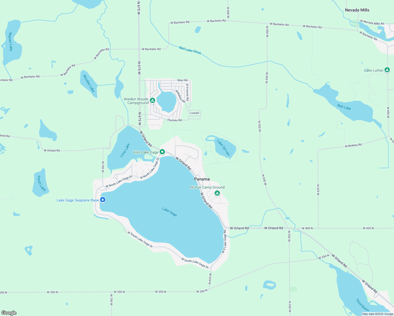 map of restaurants, bars, coffee shops, grocery stores, and more near 278 Ln 220 Lake Gage in Steuben