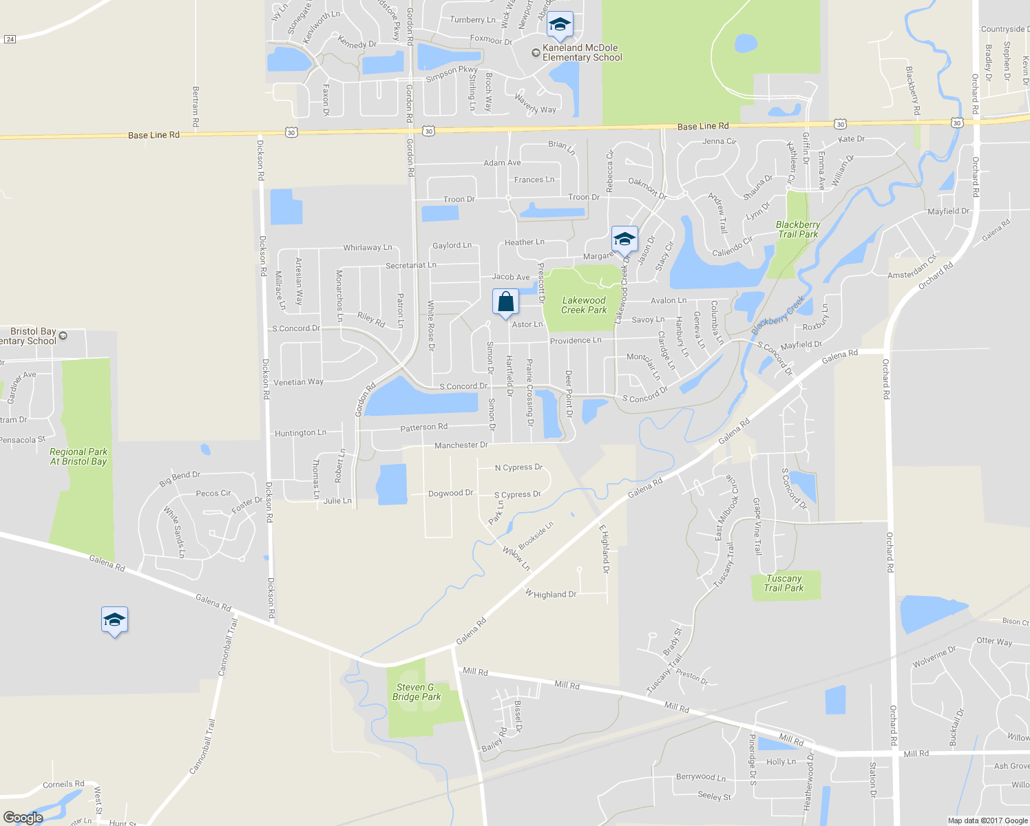 map of restaurants, bars, coffee shops, grocery stores, and more near 2526 Hartfield Drive in Montgomery