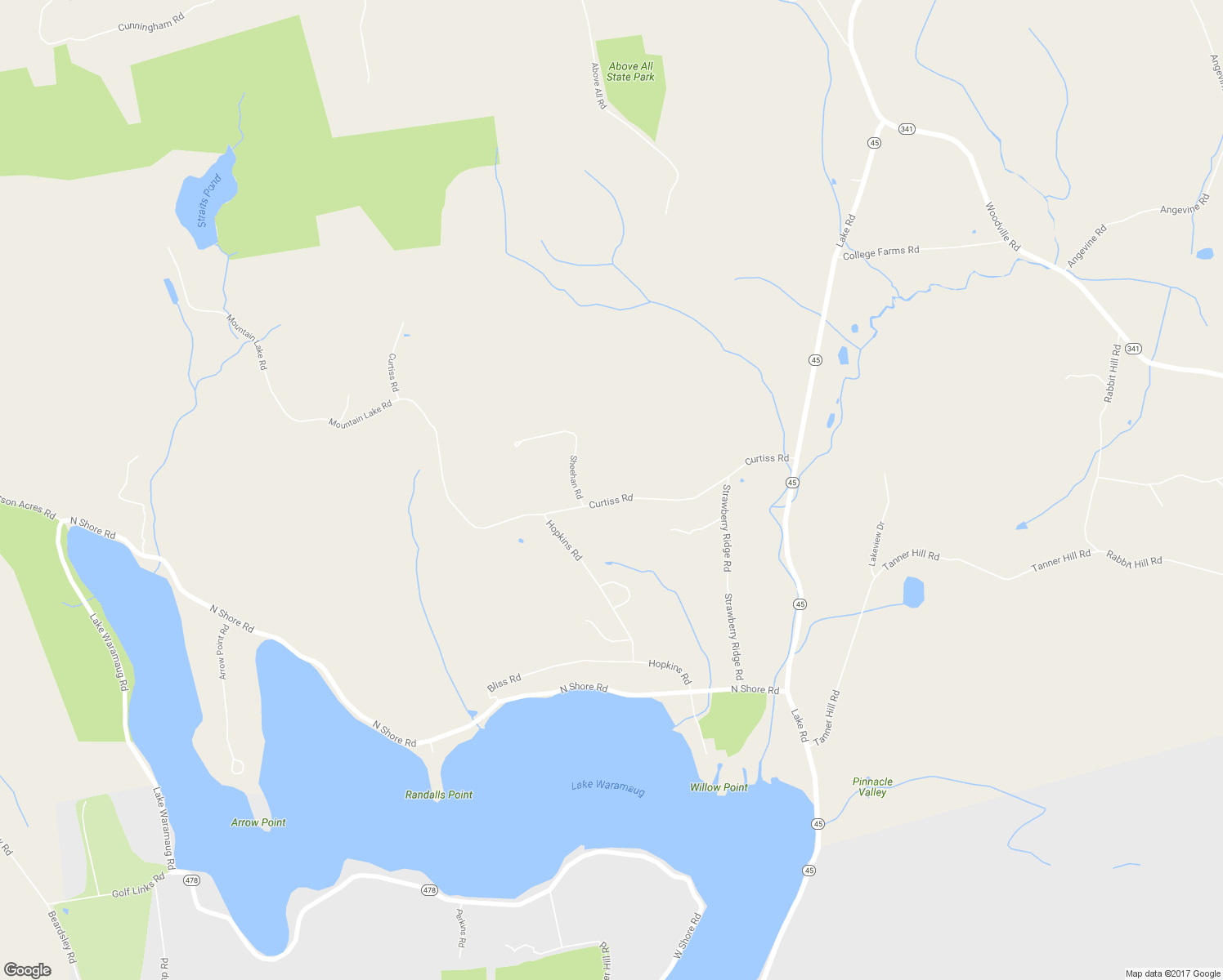 map of restaurants, bars, coffee shops, grocery stores, and more near 57 Curtiss Road in Warren