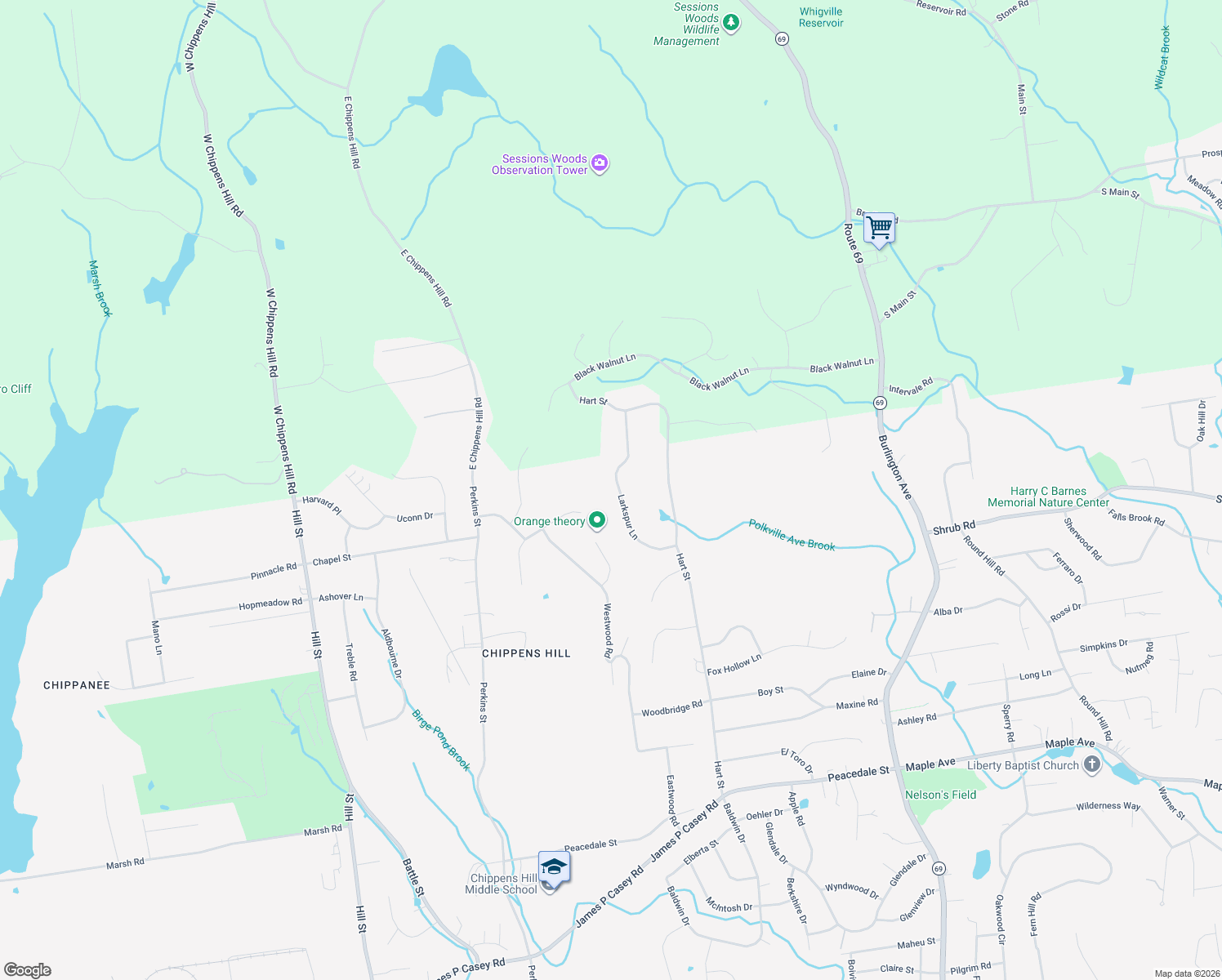 map of restaurants, bars, coffee shops, grocery stores, and more near 127 Larkspur Lane in Bristol