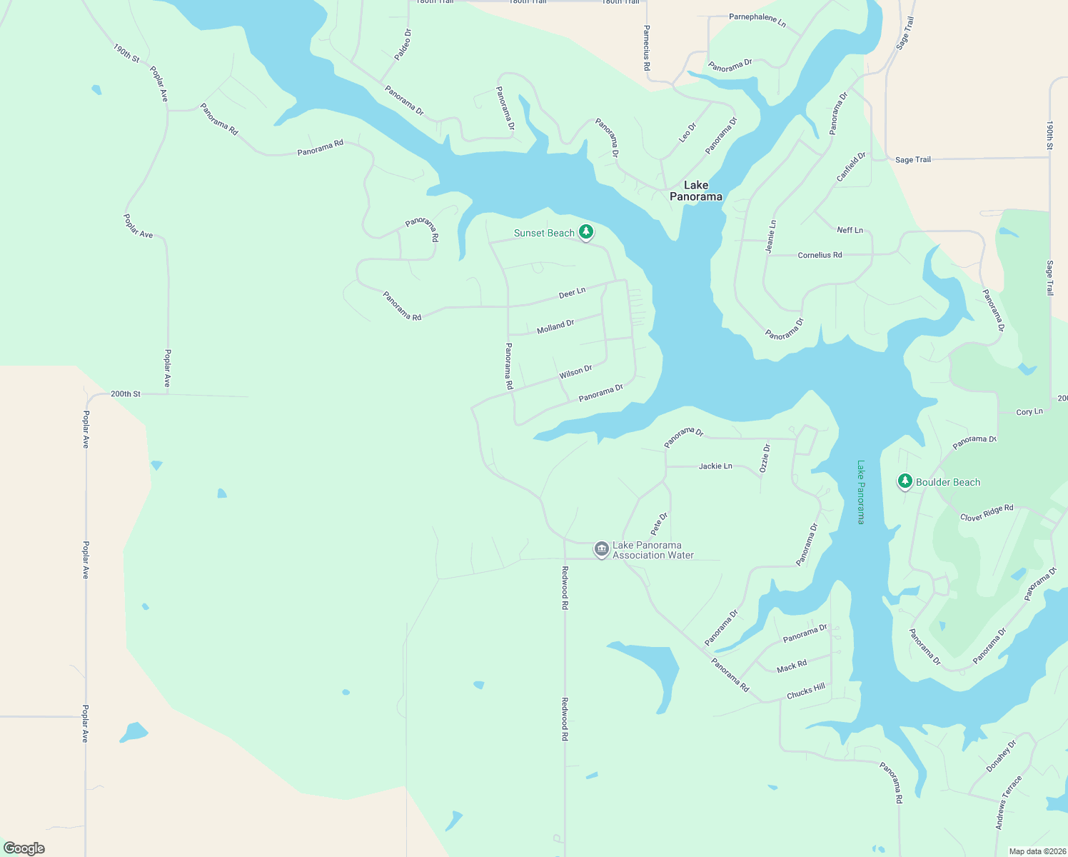 map of restaurants, bars, coffee shops, grocery stores, and more near 6384 Panorama Drive in Panora