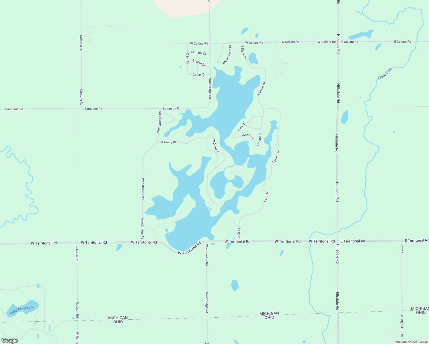 map of restaurants, bars, coffee shops, grocery stores, and more near 14455 West Diane Drive in Camden