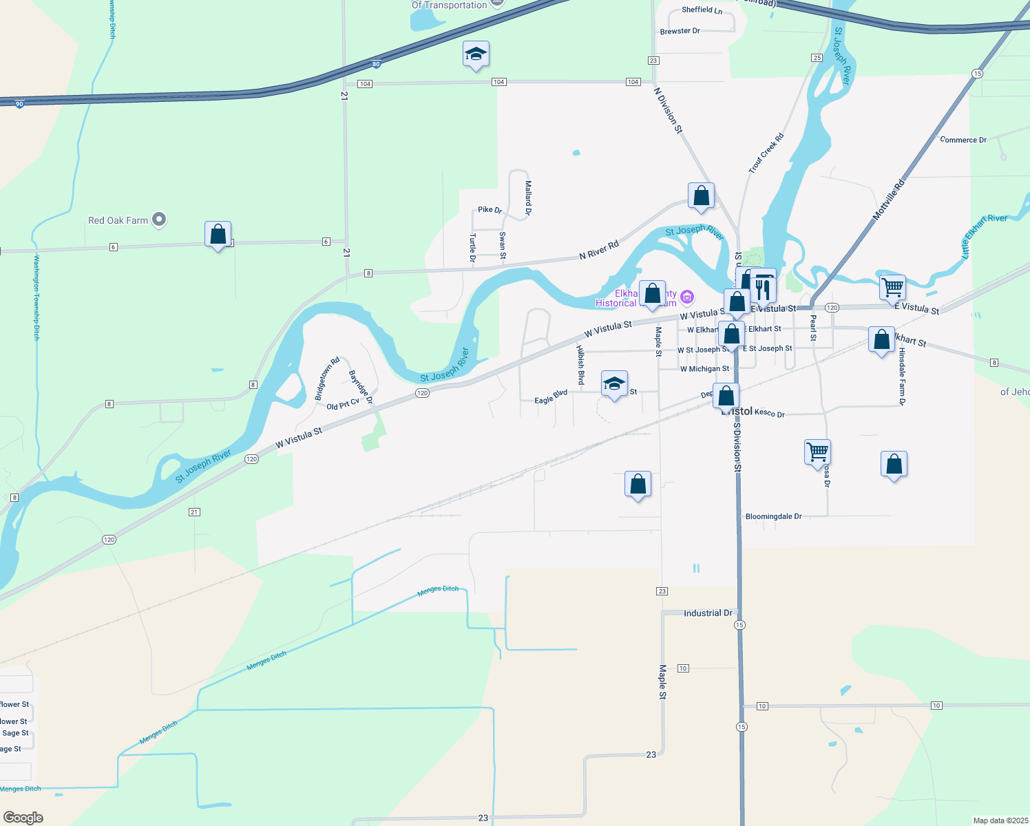 map of restaurants, bars, coffee shops, grocery stores, and more near 115 Fairway Ave in Bristol
