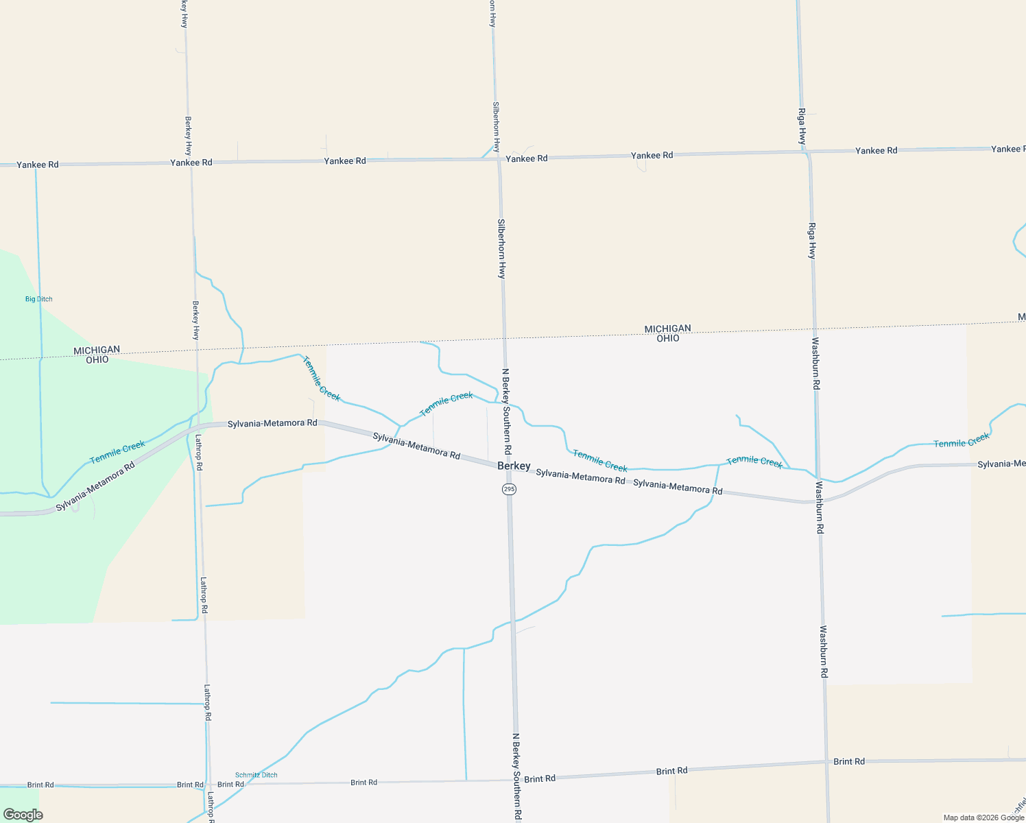 map of restaurants, bars, coffee shops, grocery stores, and more near 5930 North Berkey Southern Road in Berkey