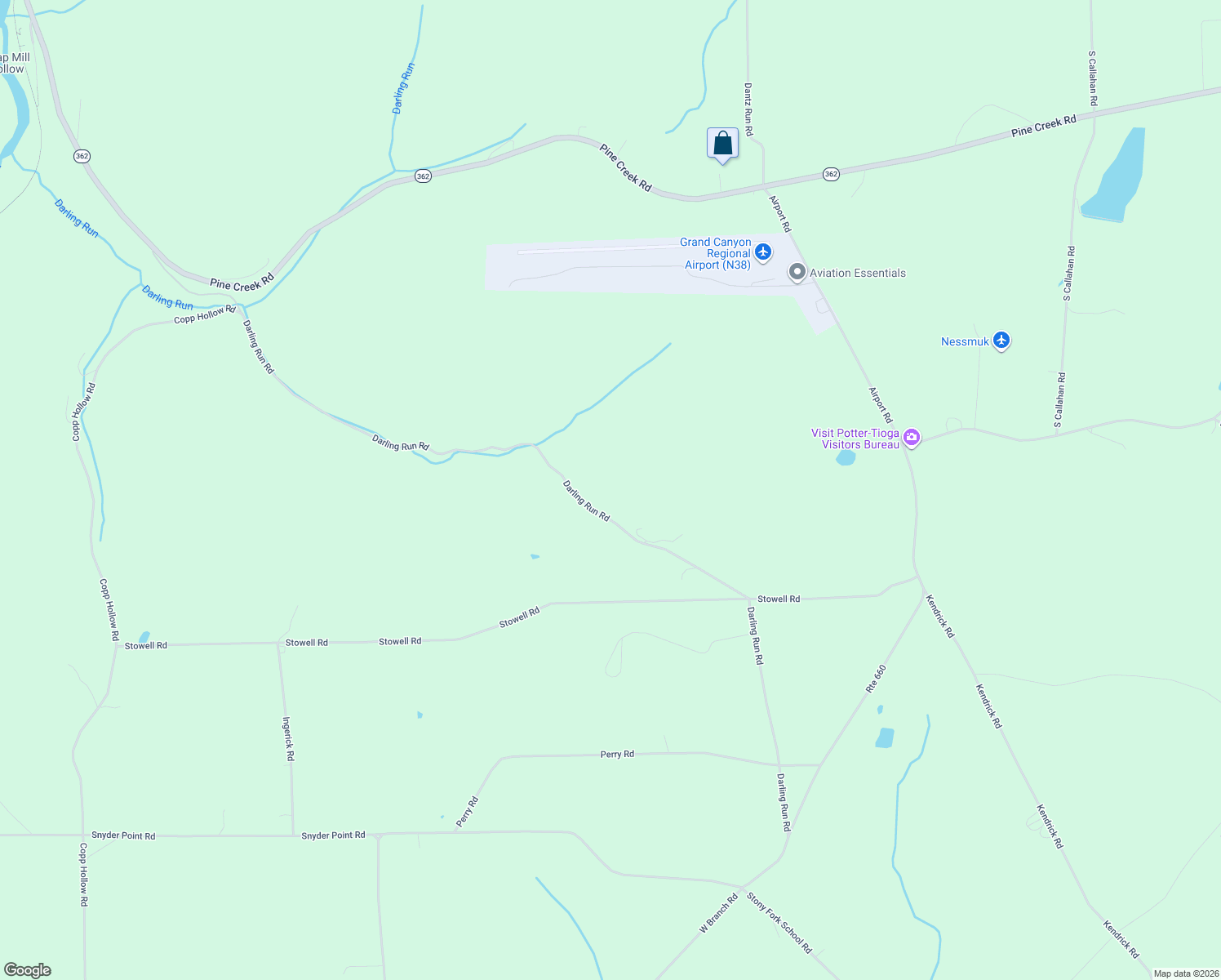 map of restaurants, bars, coffee shops, grocery stores, and more near 488 Darling Run Road in Wellsboro