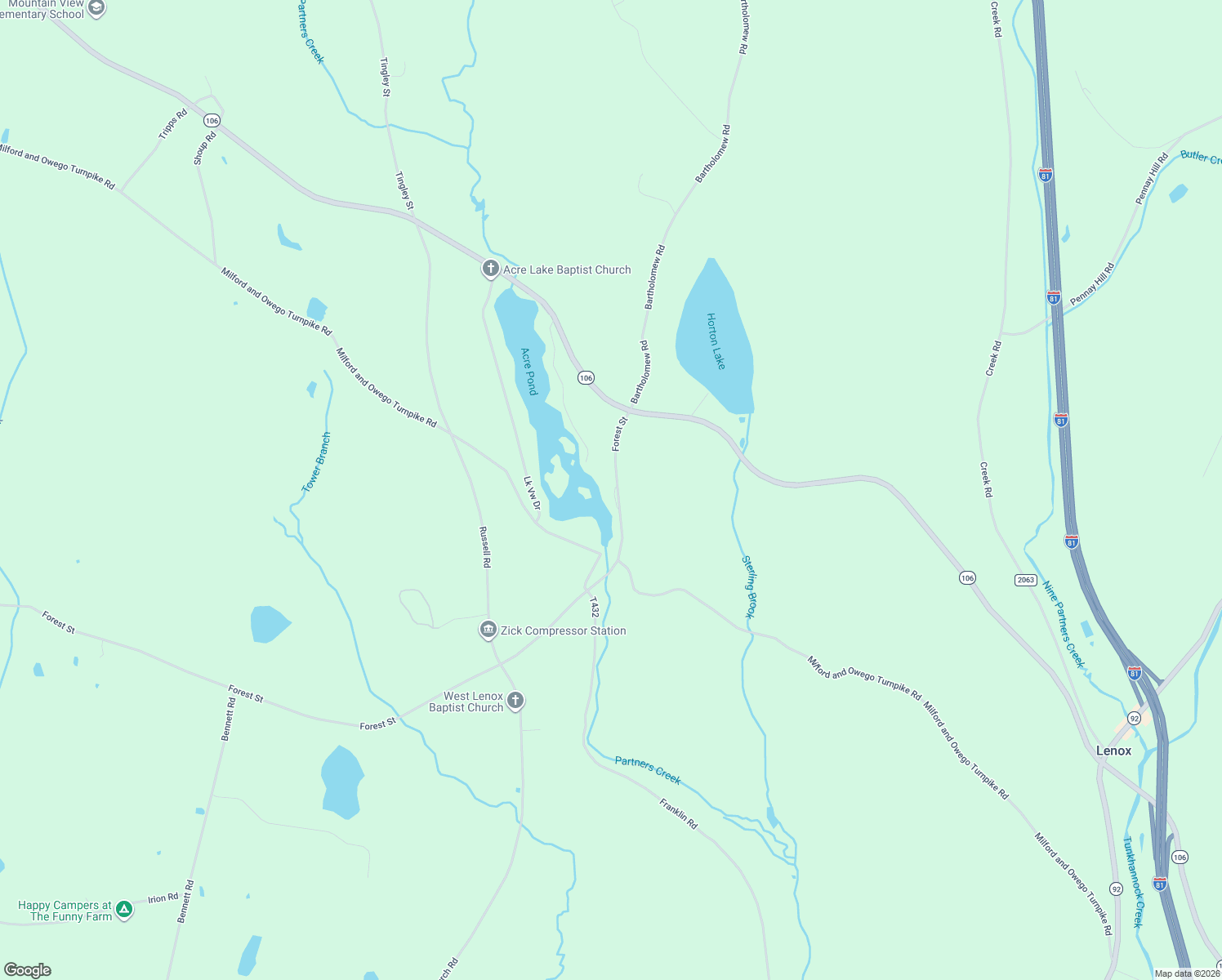 map of restaurants, bars, coffee shops, grocery stores, and more near 71 Granger Road in Kingsley