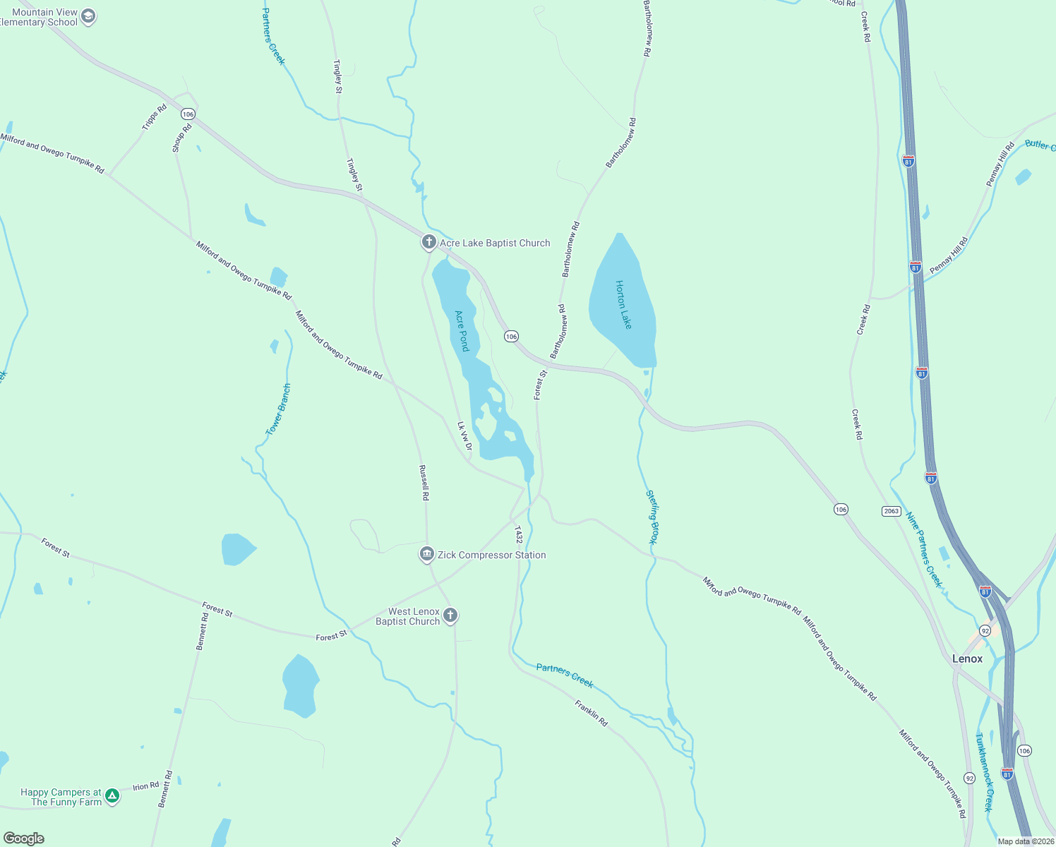 map of restaurants, bars, coffee shops, grocery stores, and more near 71 Granger Road in Kingsley