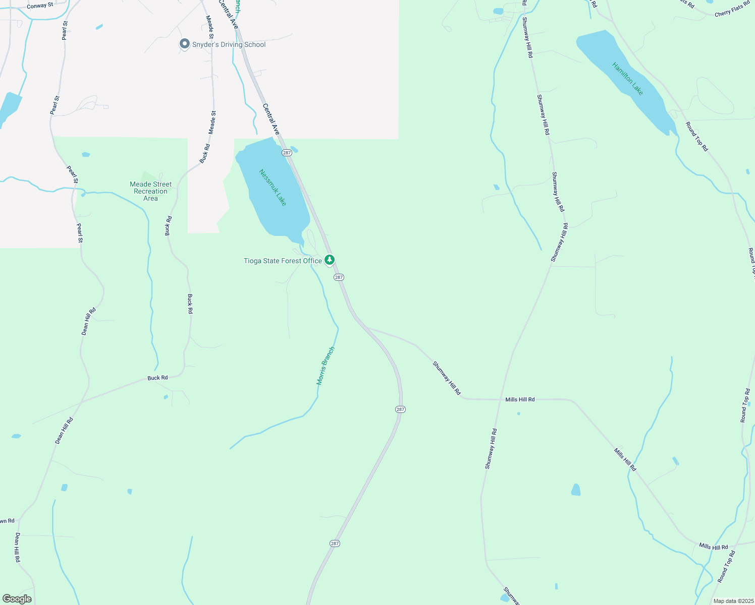 map of restaurants, bars, coffee shops, grocery stores, and more near 6860 Pennsylvania 287 in Wellsboro