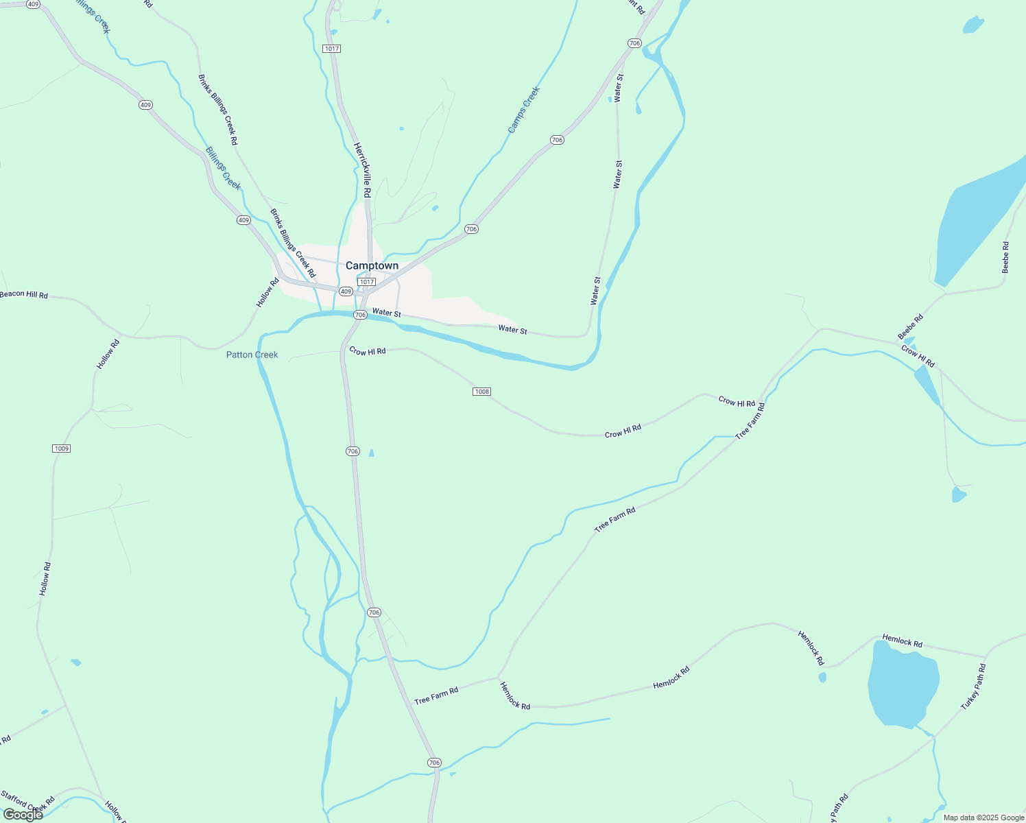 map of restaurants, bars, coffee shops, grocery stores, and more near Crow Hill in Wyalusing