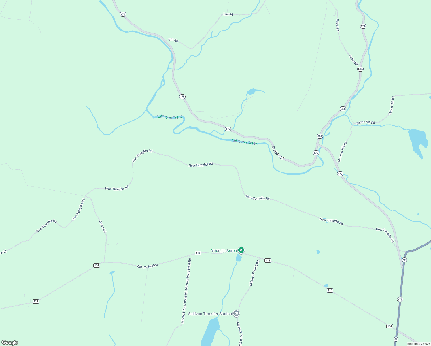 map of restaurants, bars, coffee shops, grocery stores, and more near 632 New Turnpike Road in Callicoon
