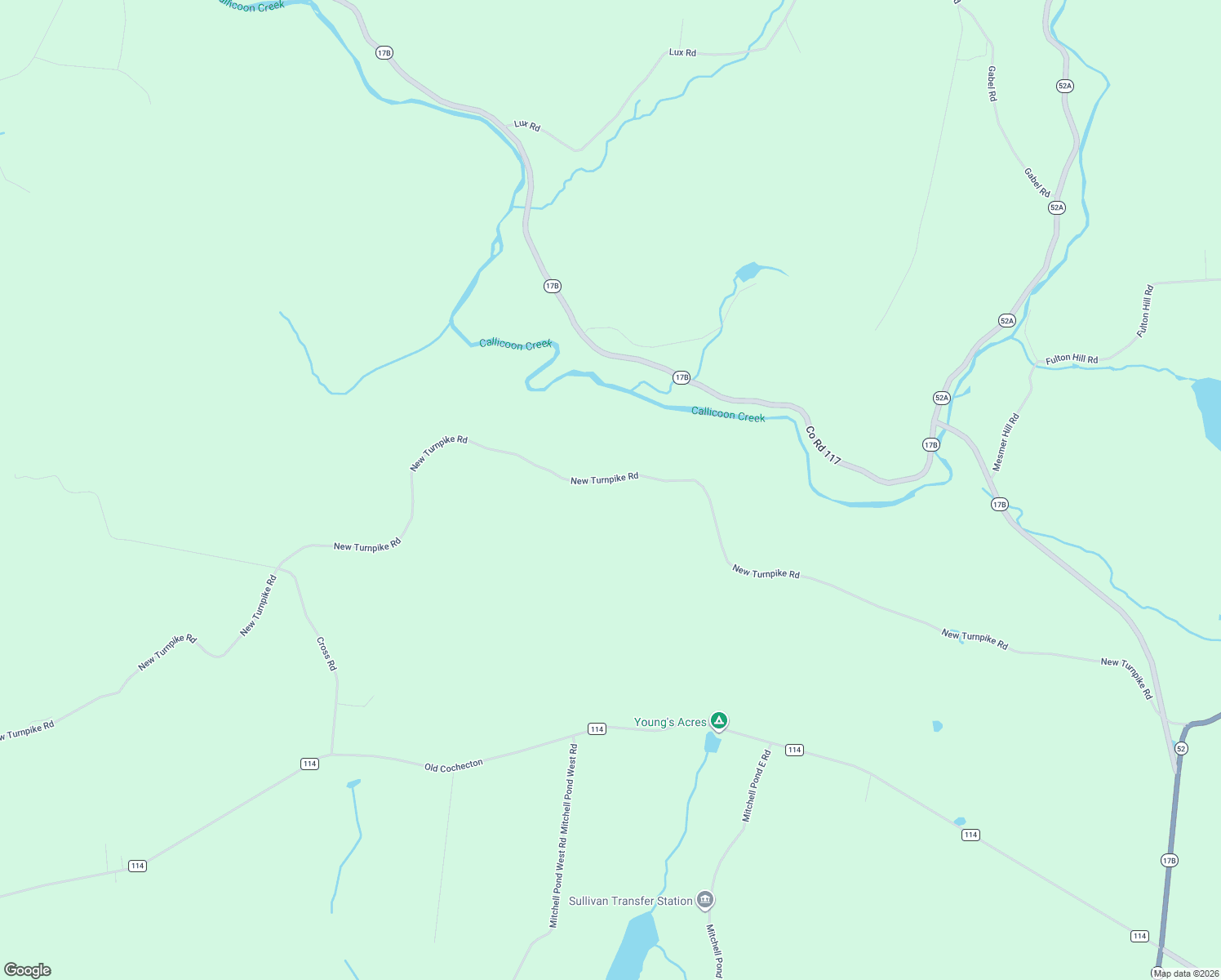 map of restaurants, bars, coffee shops, grocery stores, and more near 632 New Turnpike Road in Callicoon