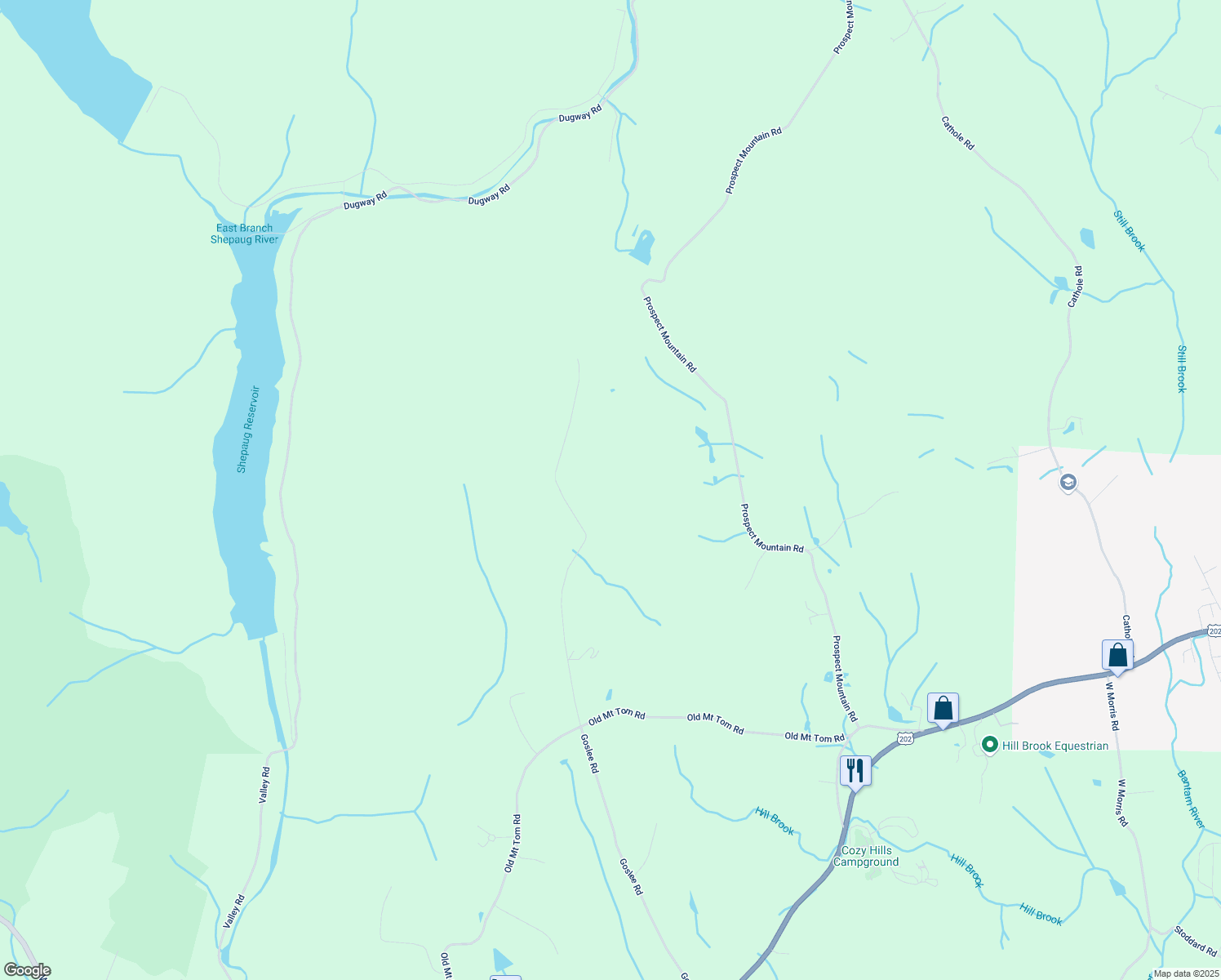 map of restaurants, bars, coffee shops, grocery stores, and more near 78 Old Forge Hollow Road in Litchfield