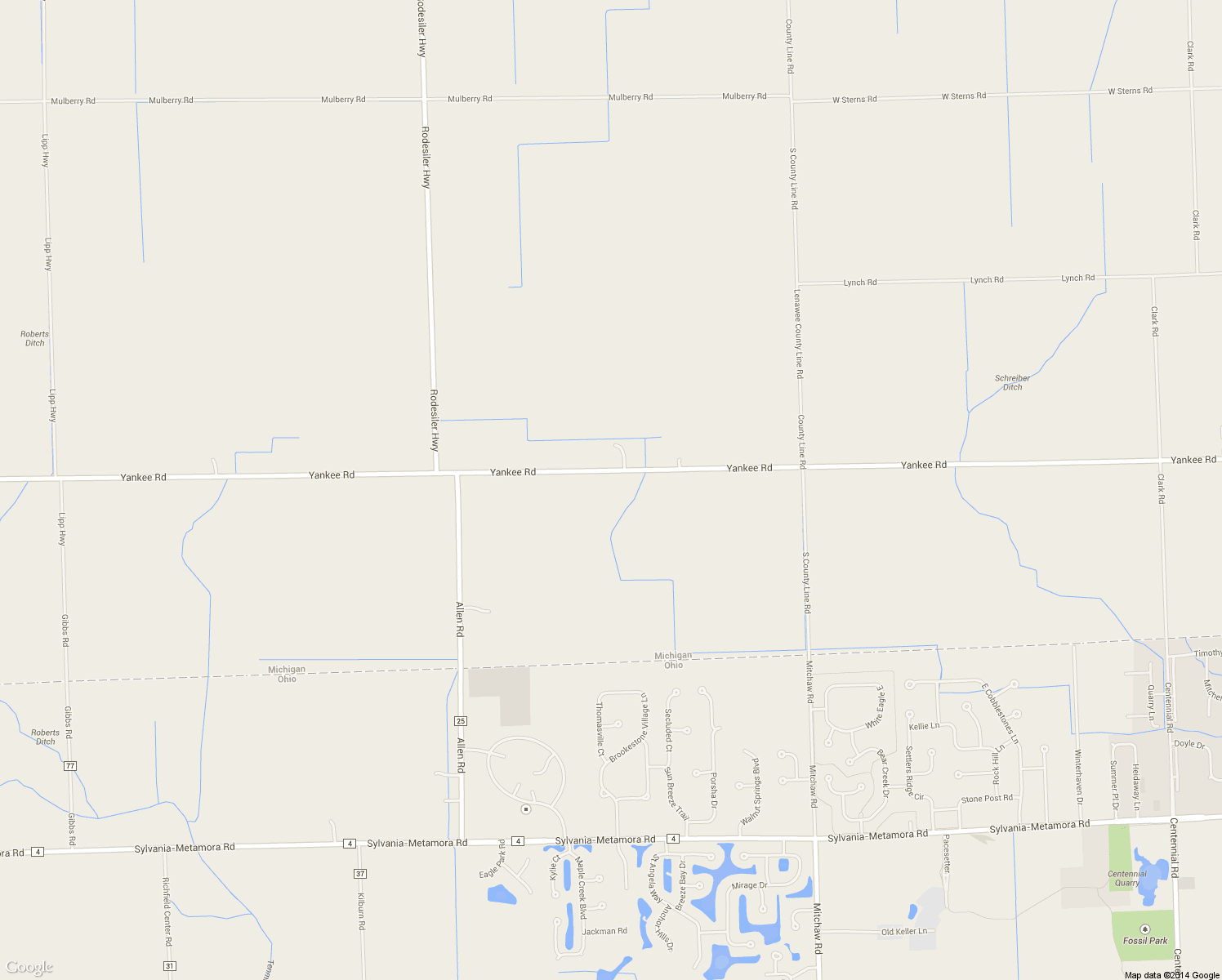 map of restaurants, bars, coffee shops, grocery stores, and more near 14417 Yankee Road in Ottawa Lake