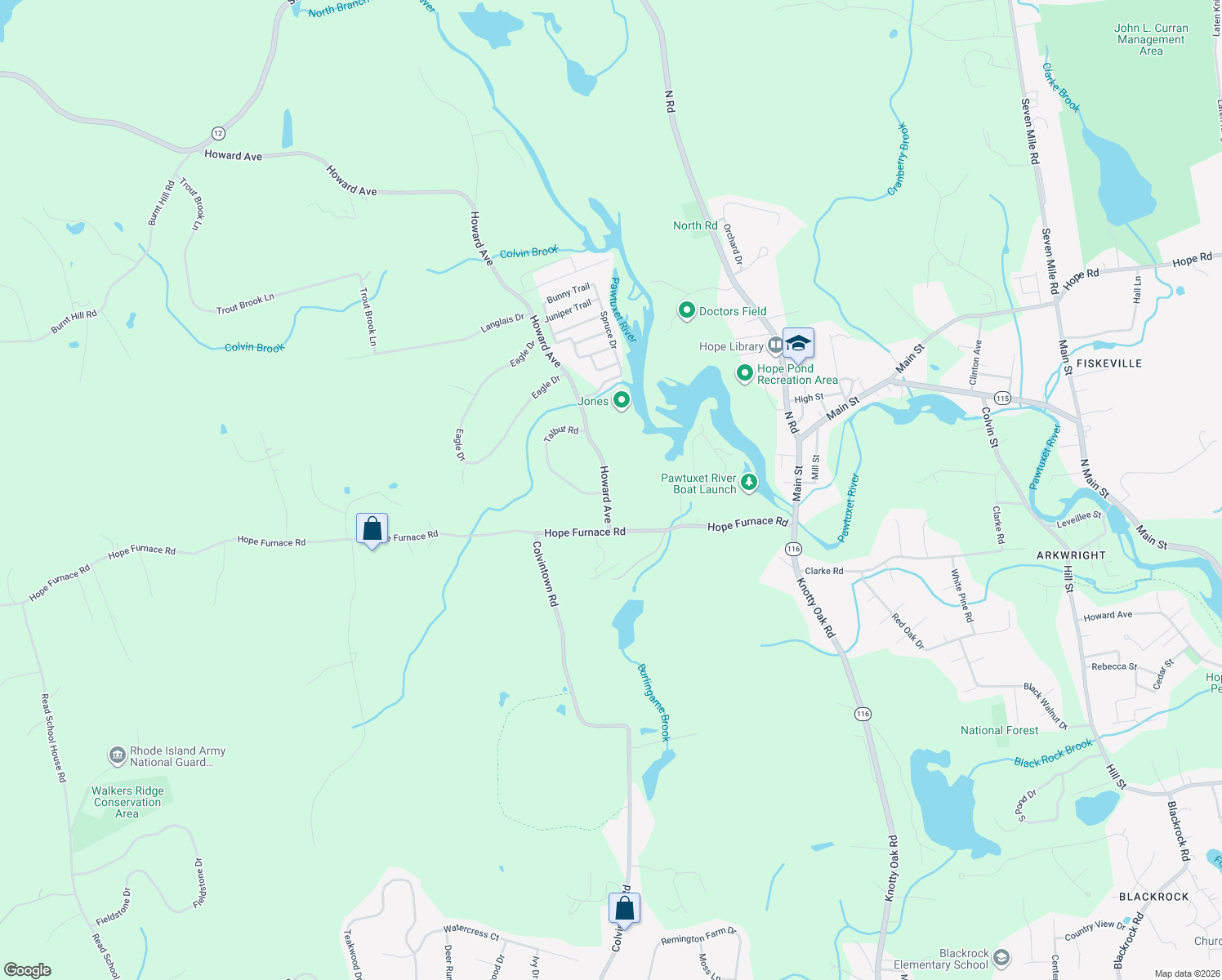 map of restaurants, bars, coffee shops, grocery stores, and more near 21 Howard Avenue in Scituate