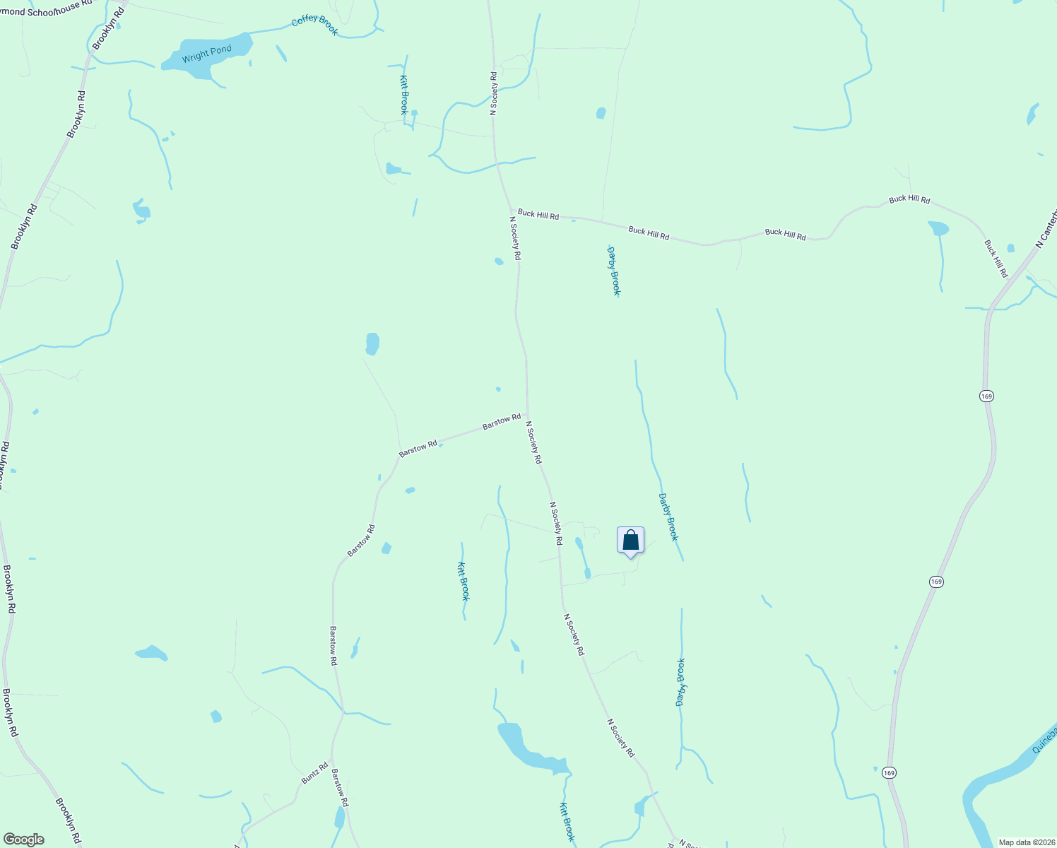 map of restaurants, bars, coffee shops, grocery stores, and more near 340 North Society Road in Canterbury