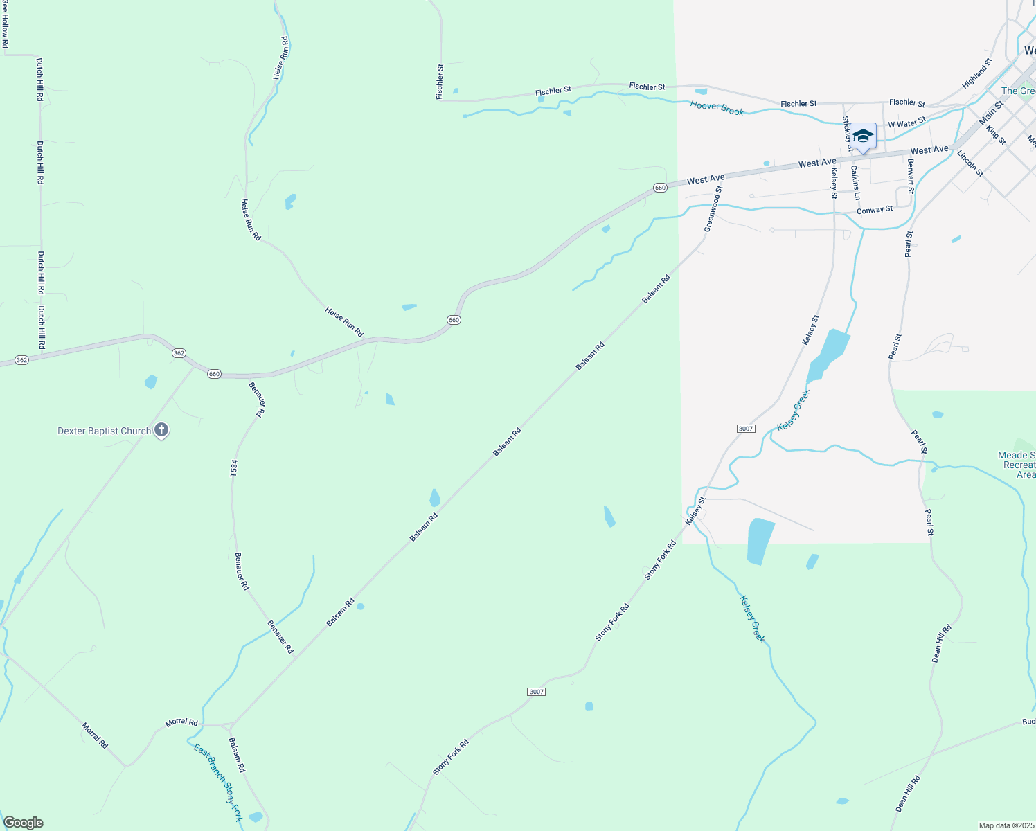 map of restaurants, bars, coffee shops, grocery stores, and more near 528 Balsam Road in Wellsboro