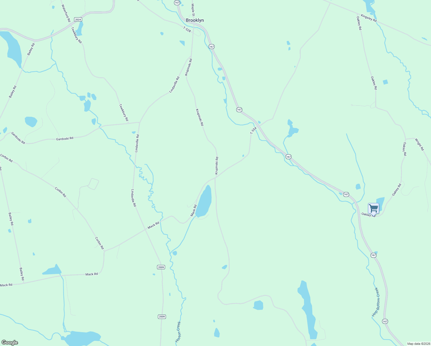 map of restaurants, bars, coffee shops, grocery stores, and more near 6038 T-544 in Kingsley