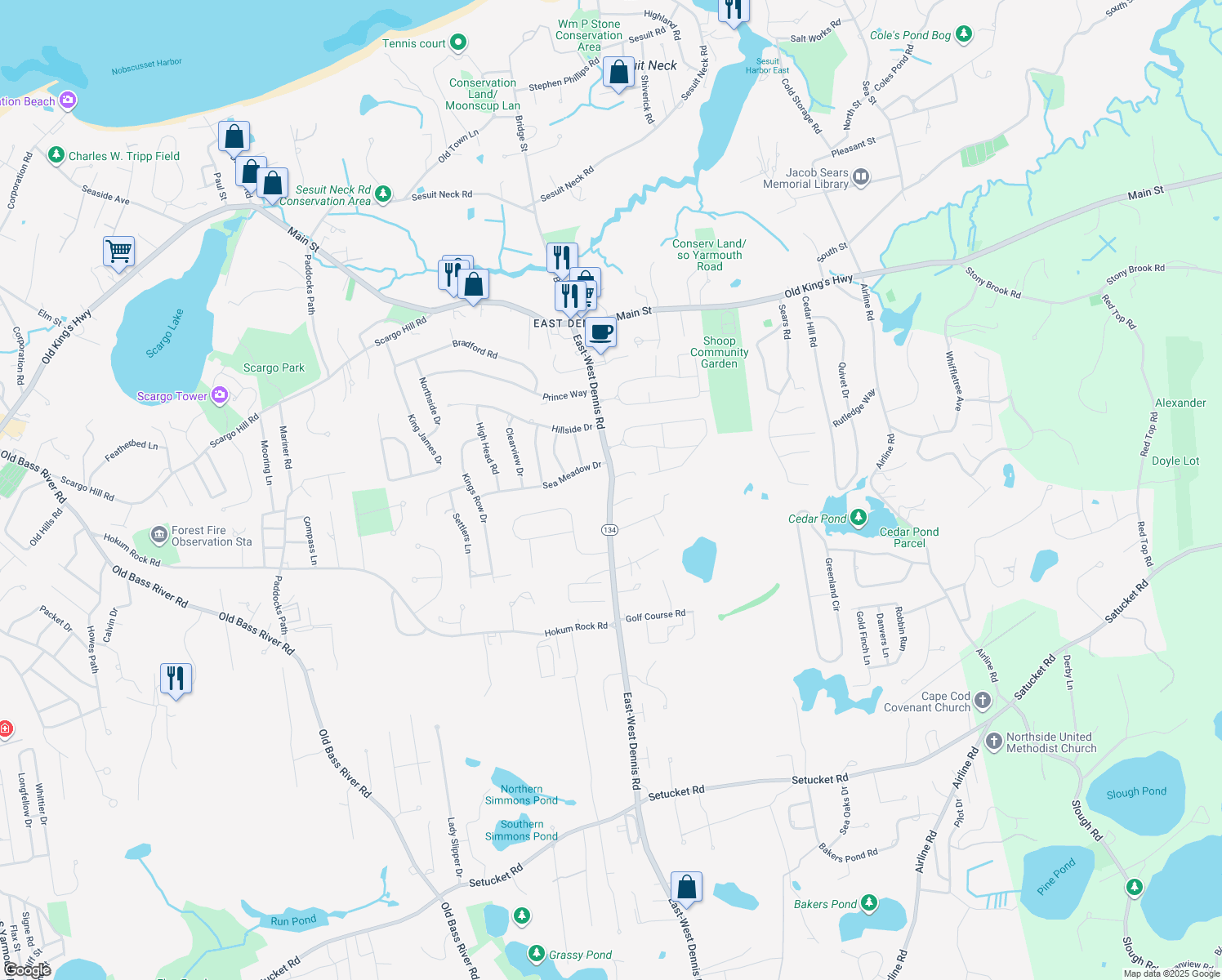 1280 EastWest Dennis Road, Dennis MA Walk Score