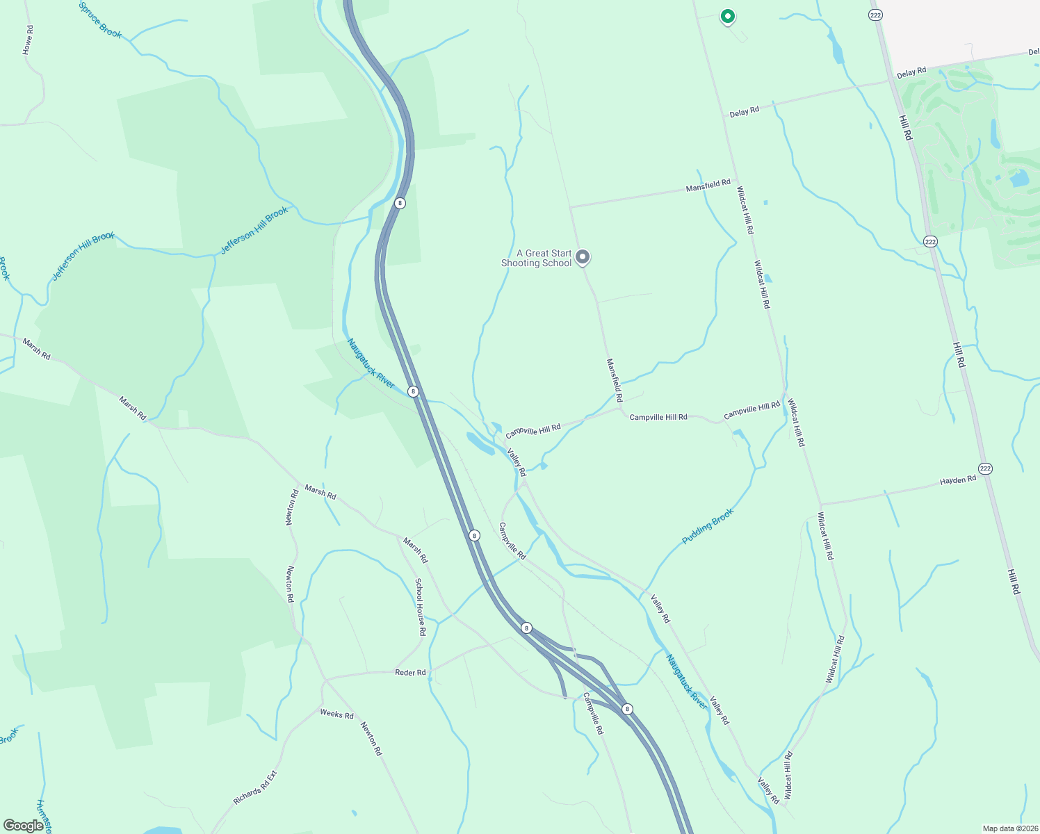 map of restaurants, bars, coffee shops, grocery stores, and more near 172 Campville Hill Road in Harwinton