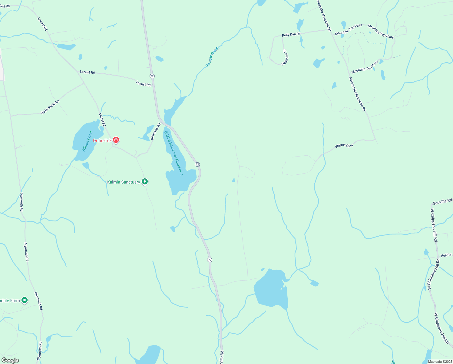map of restaurants, bars, coffee shops, grocery stores, and more near 166 Blueberry Hill Road in Harwinton