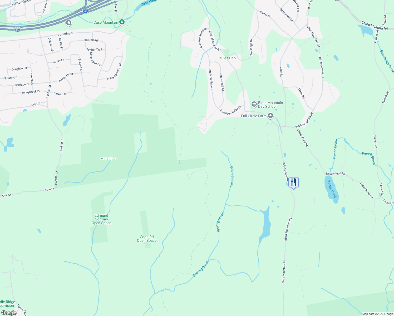 map of restaurants, bars, coffee shops, grocery stores, and more near 591 Gardner Street in Manchester