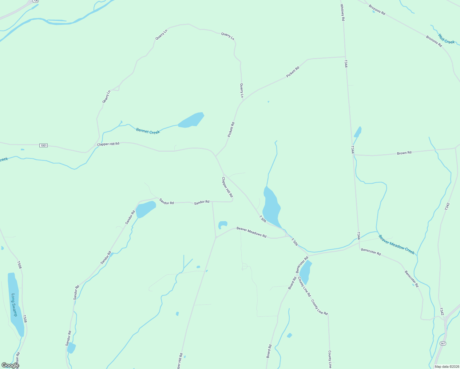 map of restaurants, bars, coffee shops, grocery stores, and more near 3129 Clapper Hill Road in Laceyville