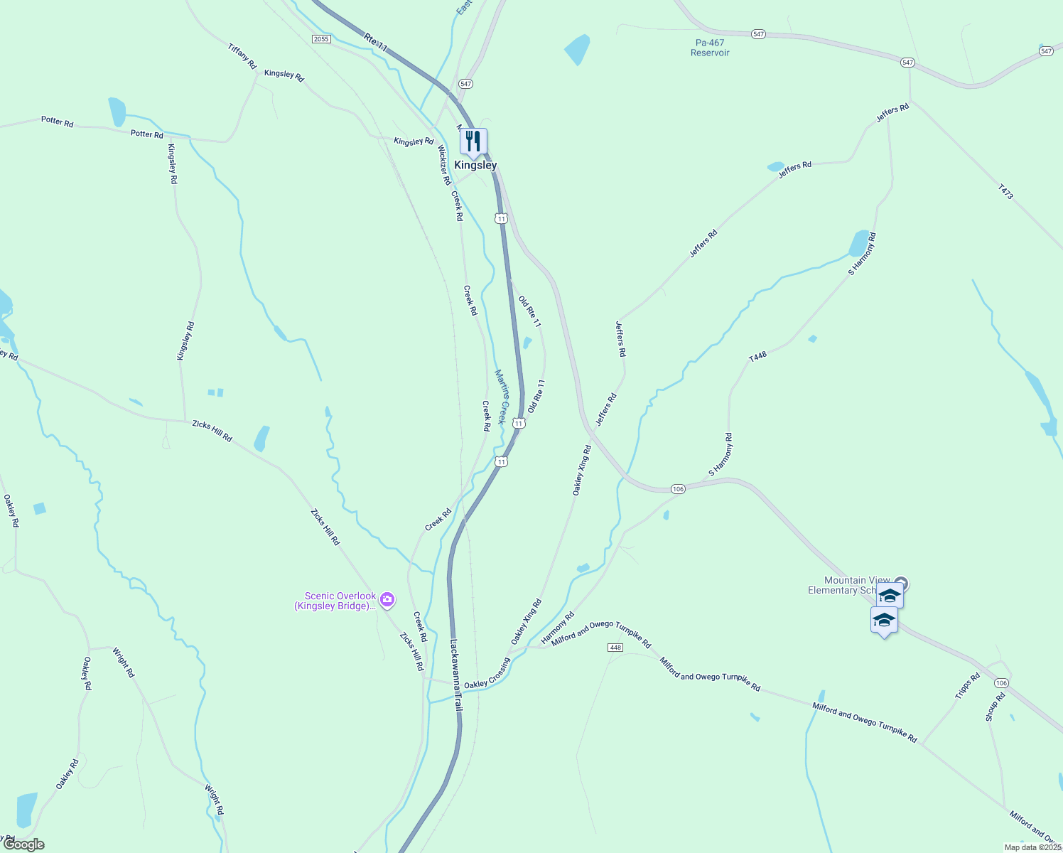 map of restaurants, bars, coffee shops, grocery stores, and more near in Kingsley