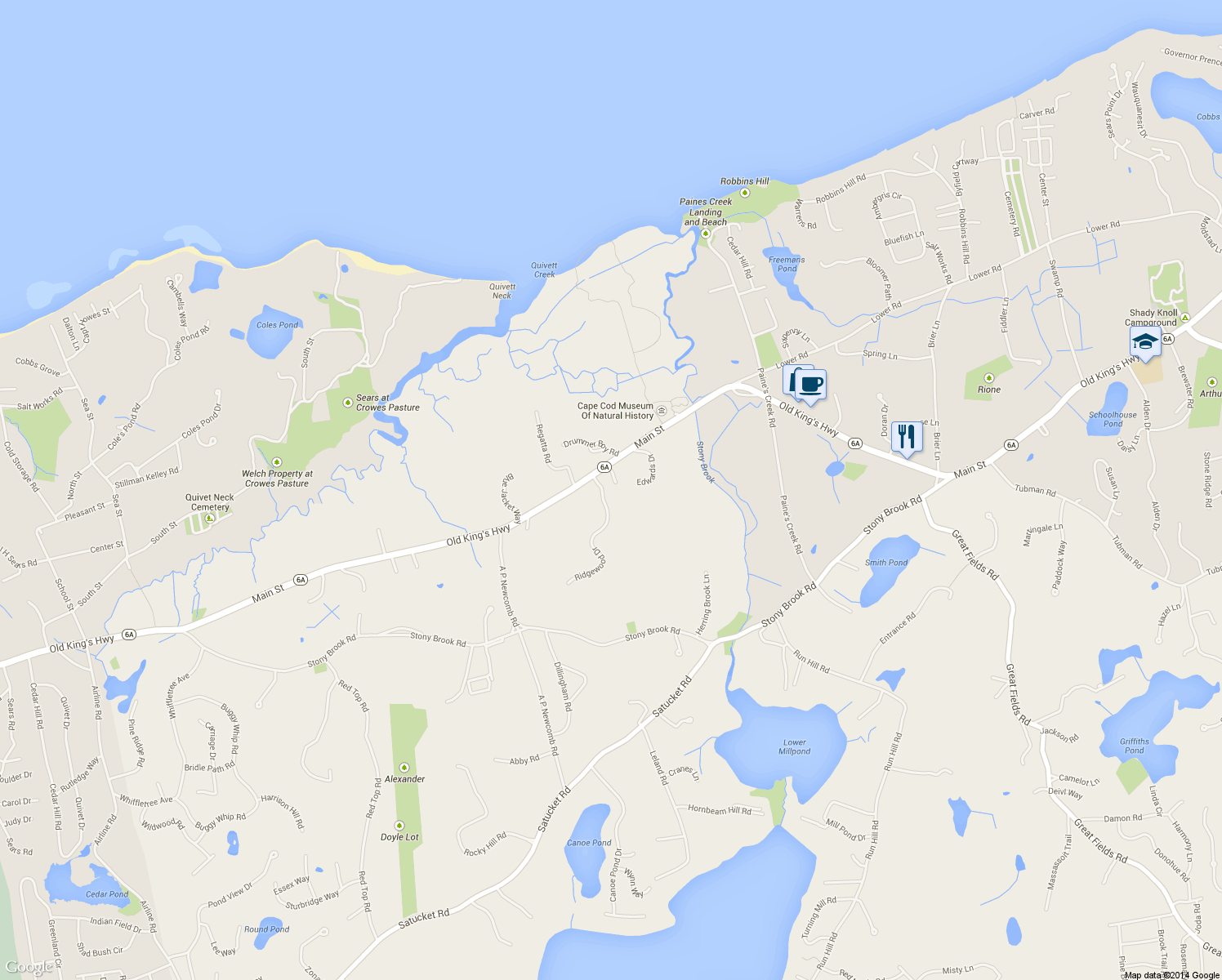 map of restaurants, bars, coffee shops, grocery stores, and more near 26 Edwards Dr in Brewster
