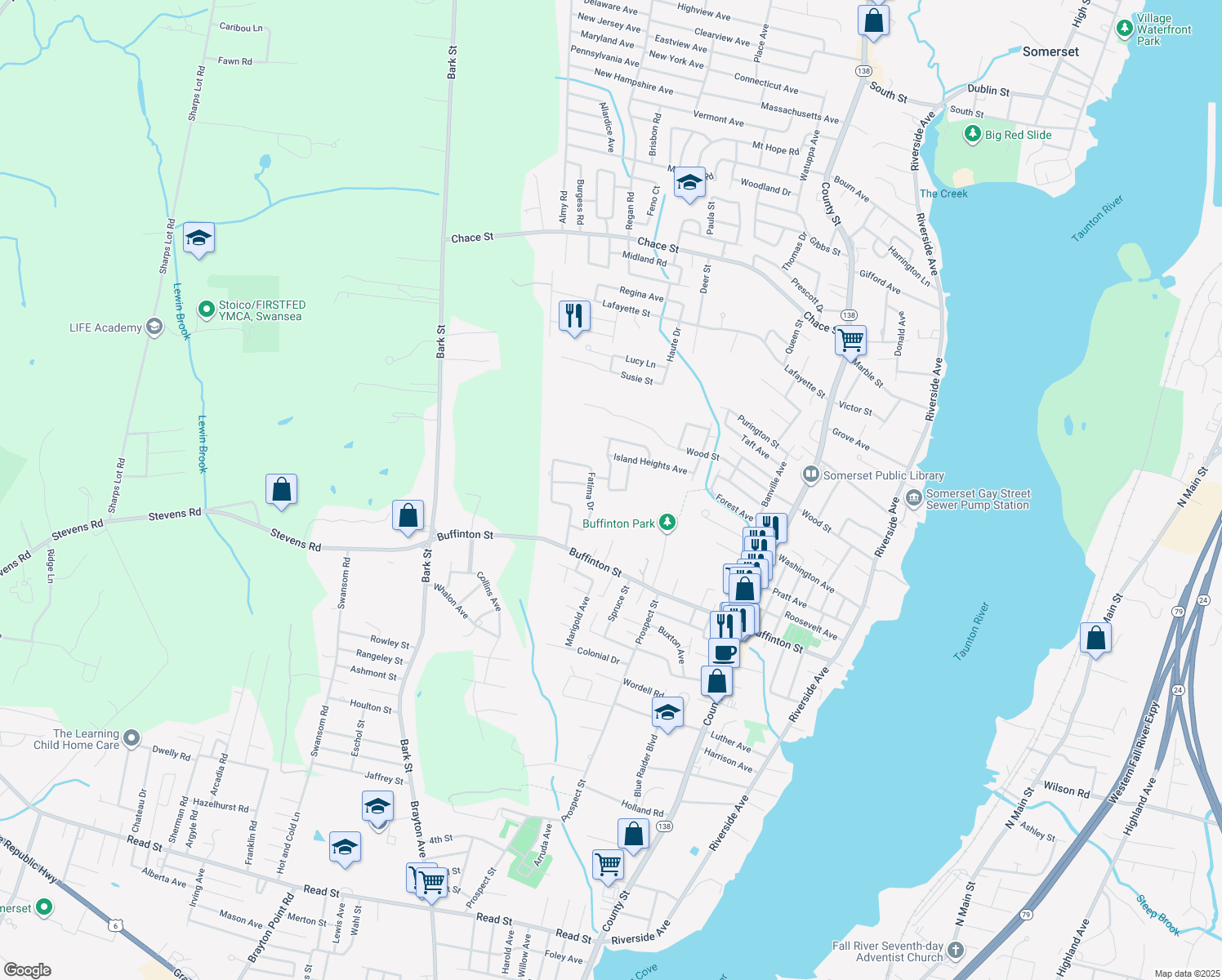 map of restaurants, bars, coffee shops, grocery stores, and more near 10 Tryan Avenue in Somerset