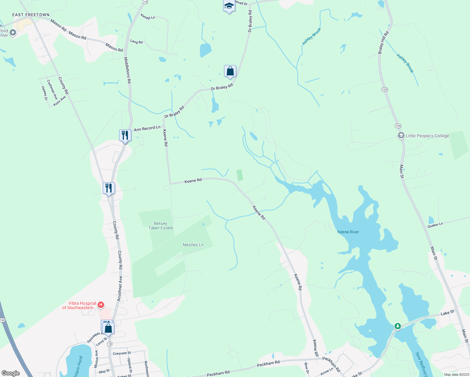 76 Keene Road, East Freetown MA Walk Score