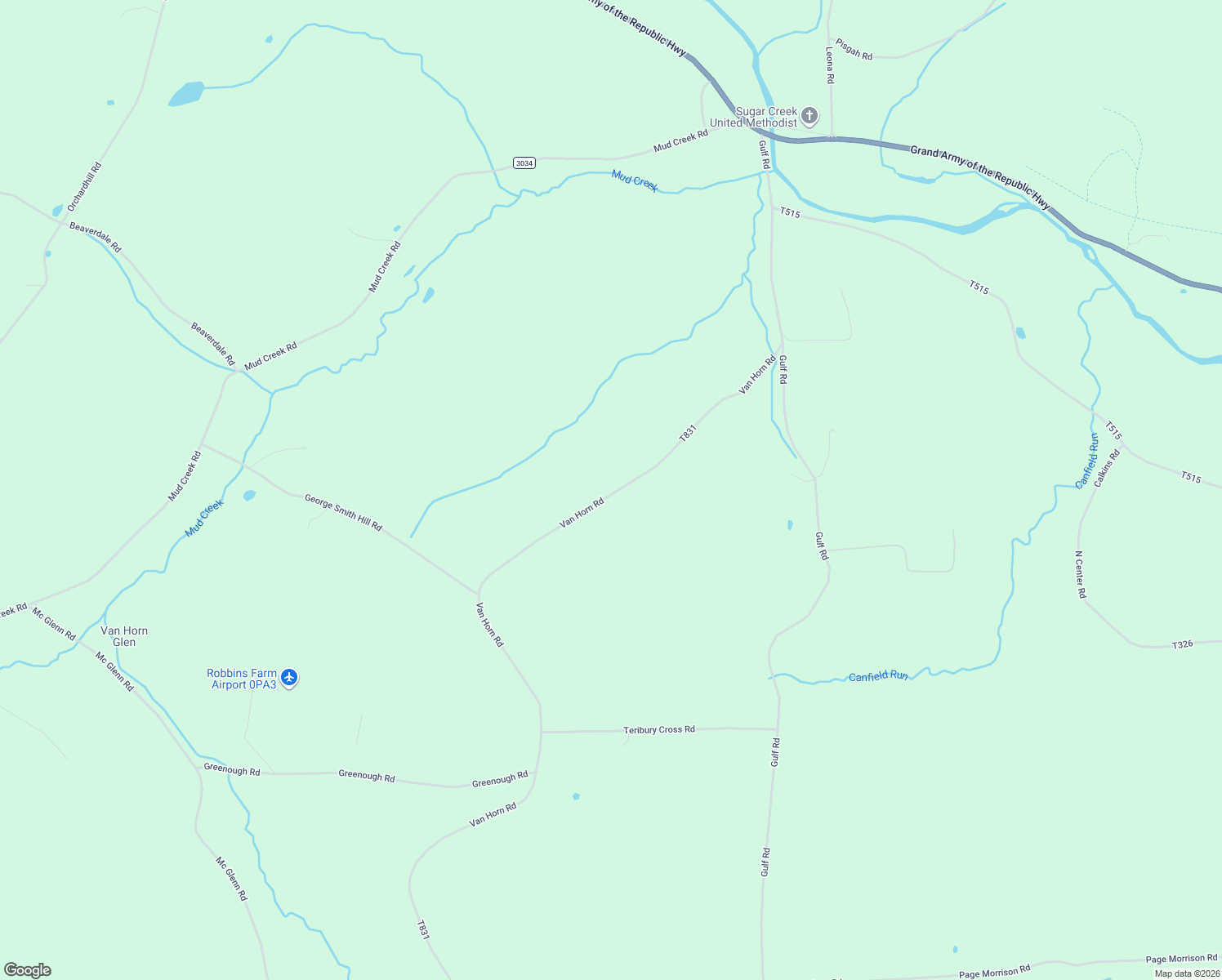 map of restaurants, bars, coffee shops, grocery stores, and more near 3677 Van Horn Road in Troy