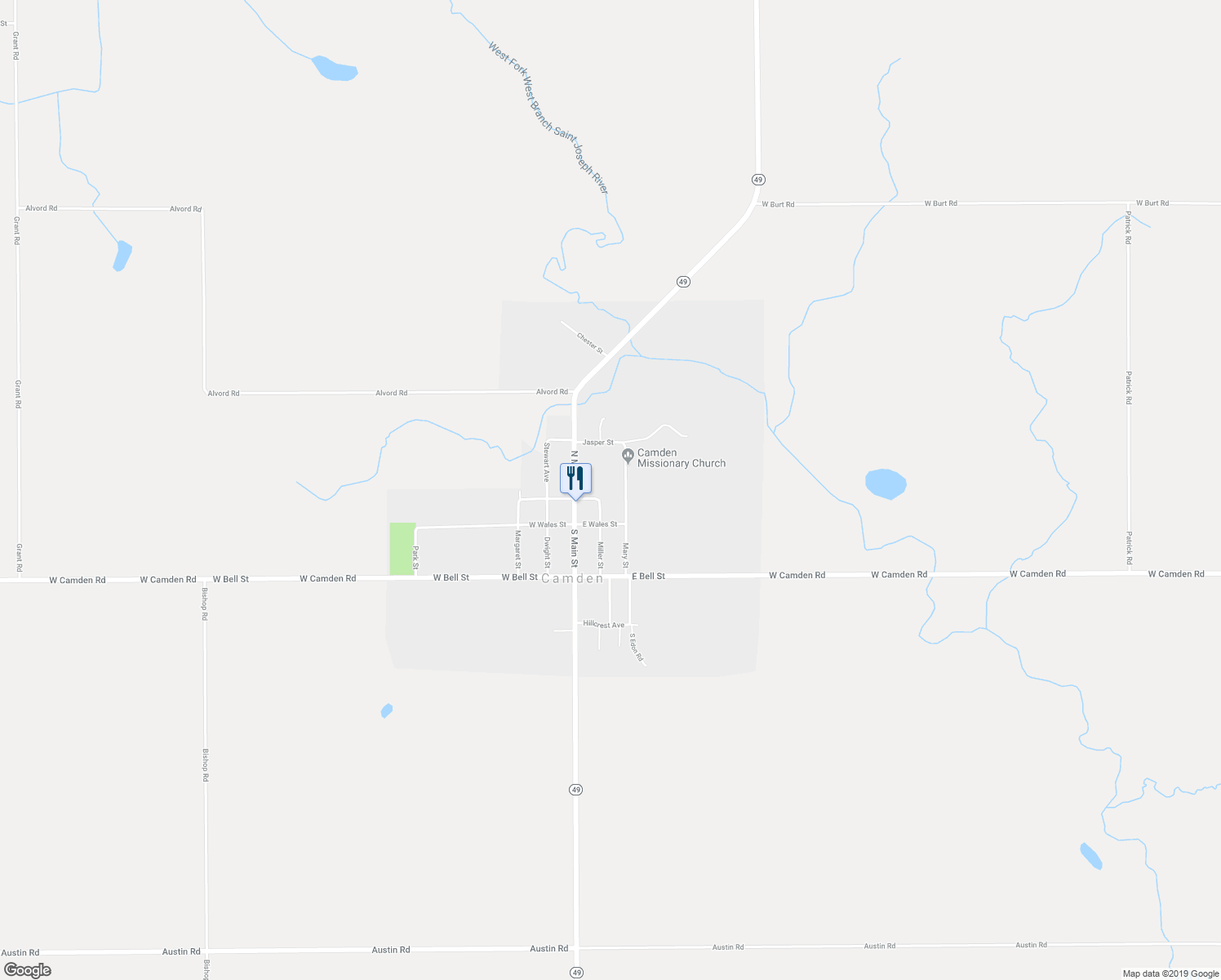 map of restaurants, bars, coffee shops, grocery stores, and more near 105 Miller Street in Camden