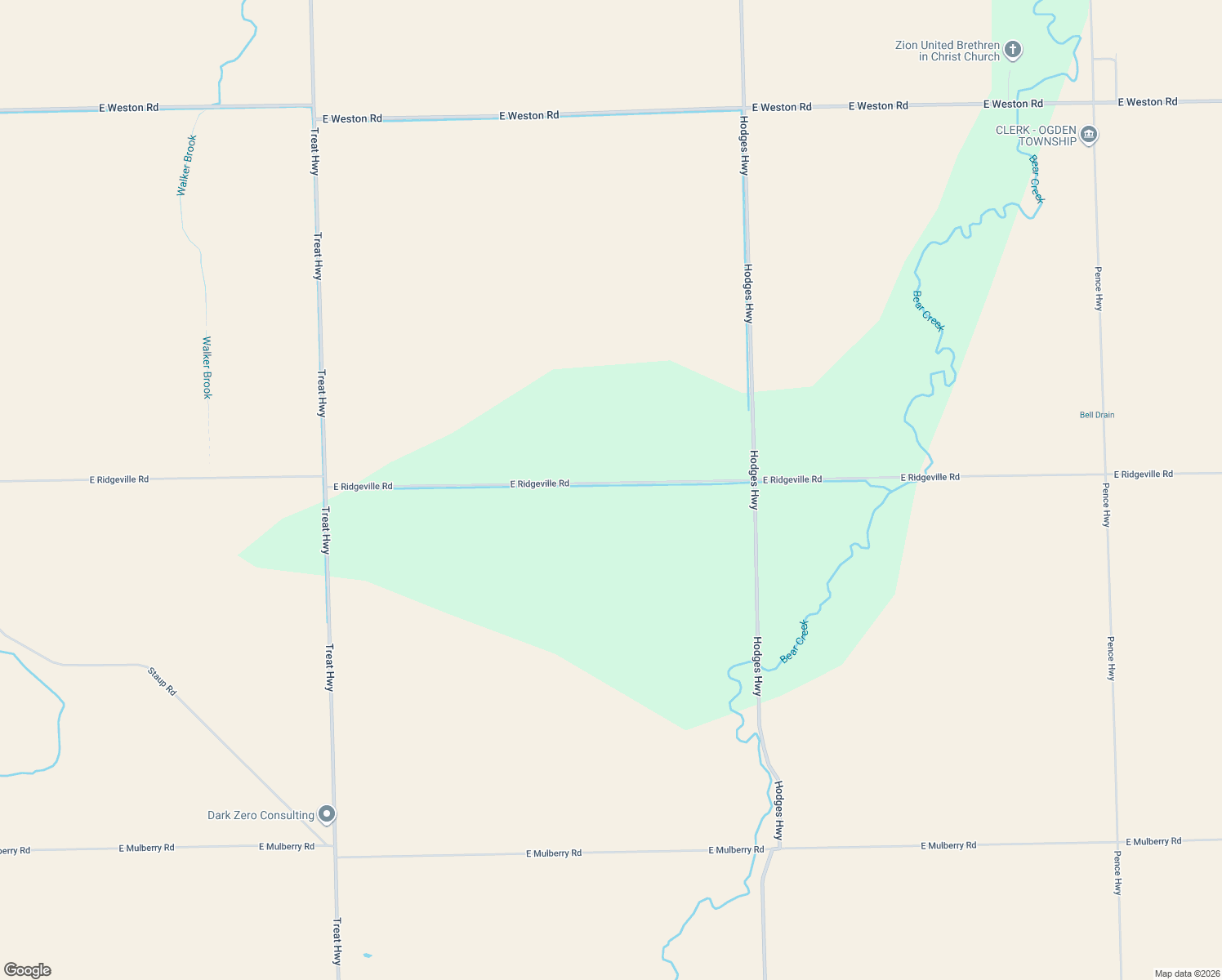 map of restaurants, bars, coffee shops, grocery stores, and more near 3643 East Ridgeville Road in Jasper