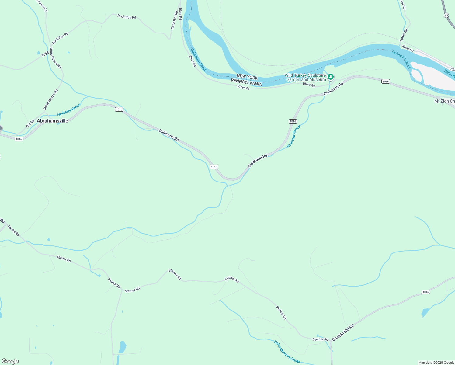 map of restaurants, bars, coffee shops, grocery stores, and more near Callicoon Road in Wayne