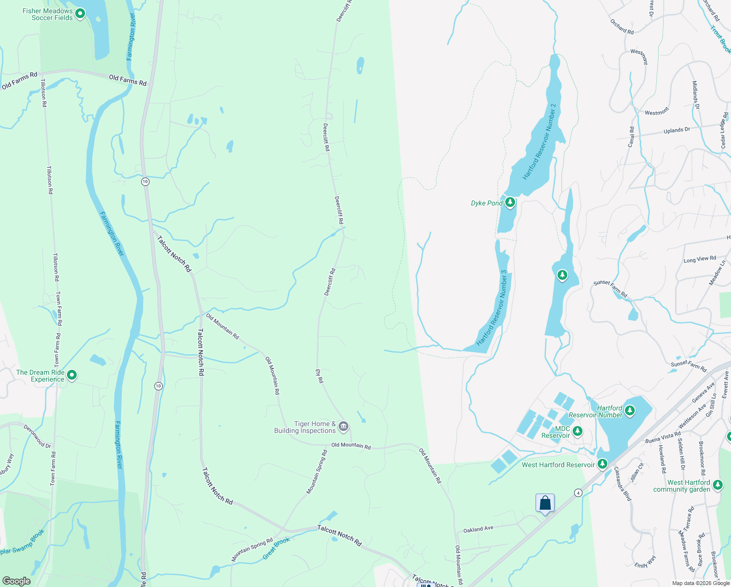 map of restaurants, bars, coffee shops, grocery stores, and more near 3 Jefferson Crossing in Farmington