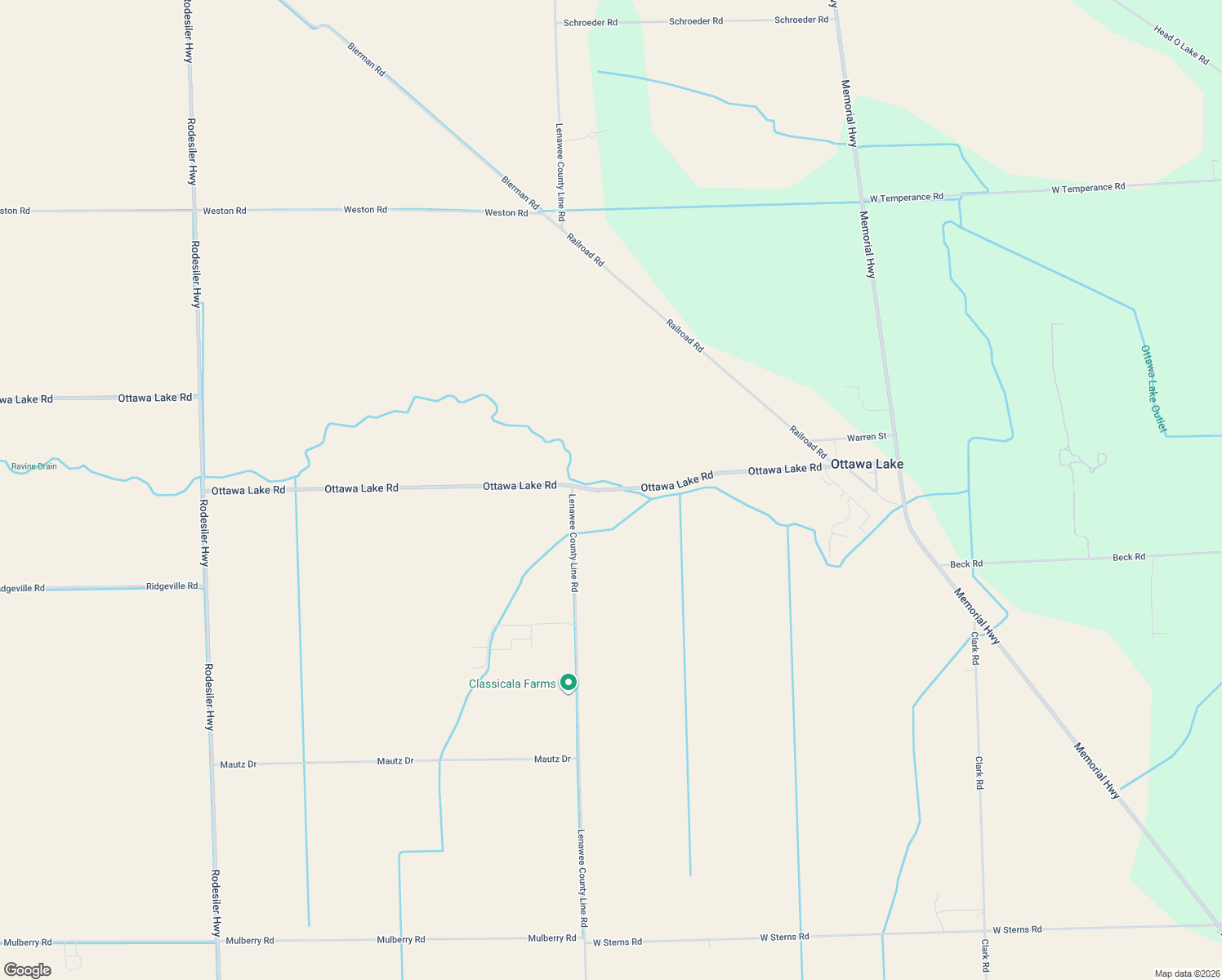 map of restaurants, bars, coffee shops, grocery stores, and more near 8985 Ottawa Lake Road in Ottawa Lake