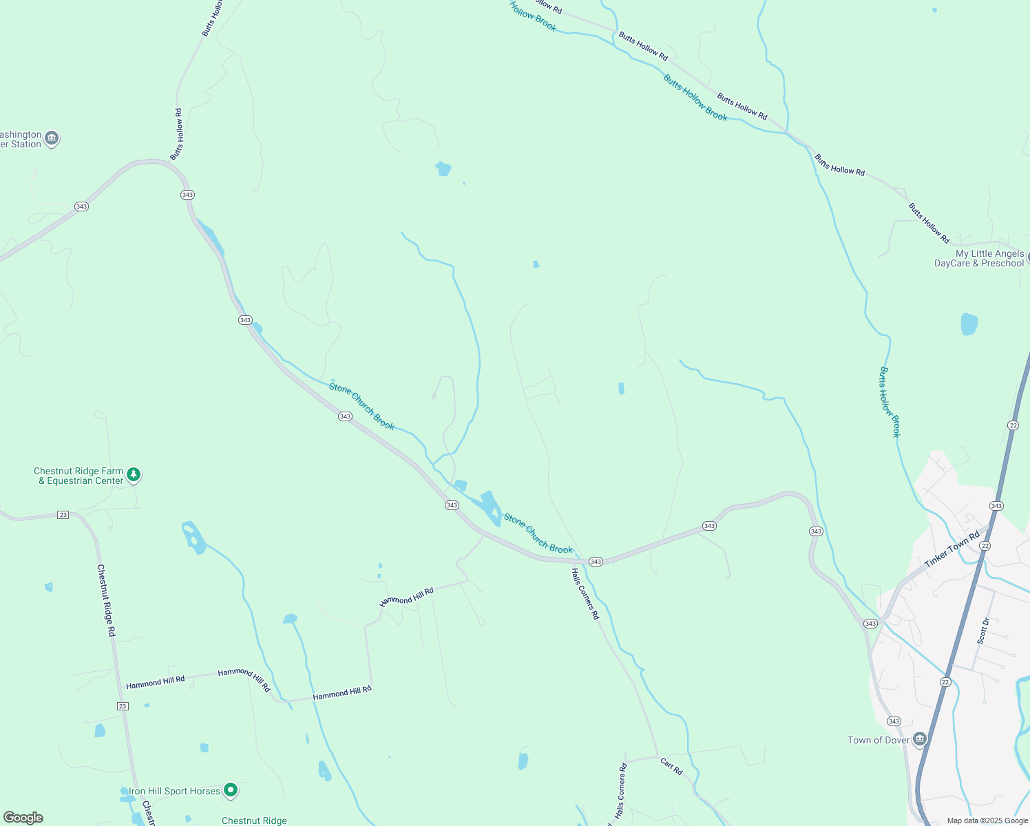 map of restaurants, bars, coffee shops, grocery stores, and more near 103 Christian Hill Road in Dover Plains